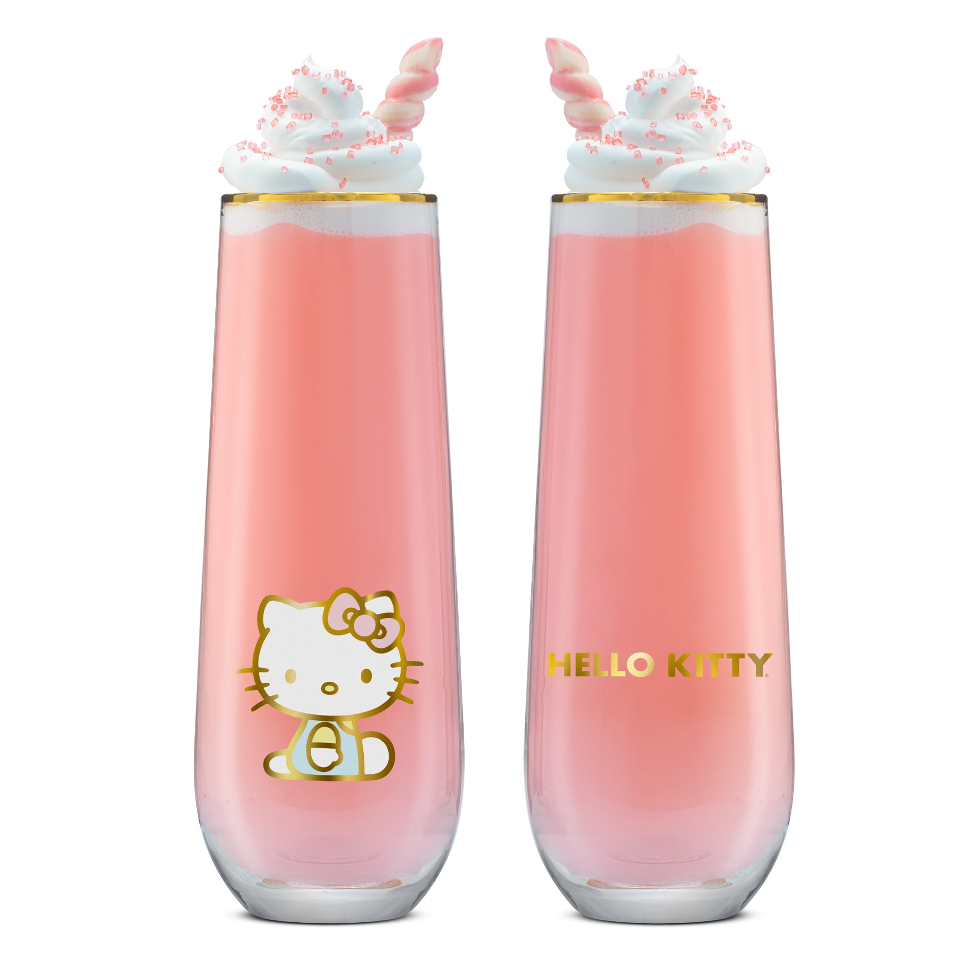 joyjolt-hello-kitty-stay-gold-stemless-flutes-set-of-4 image 7