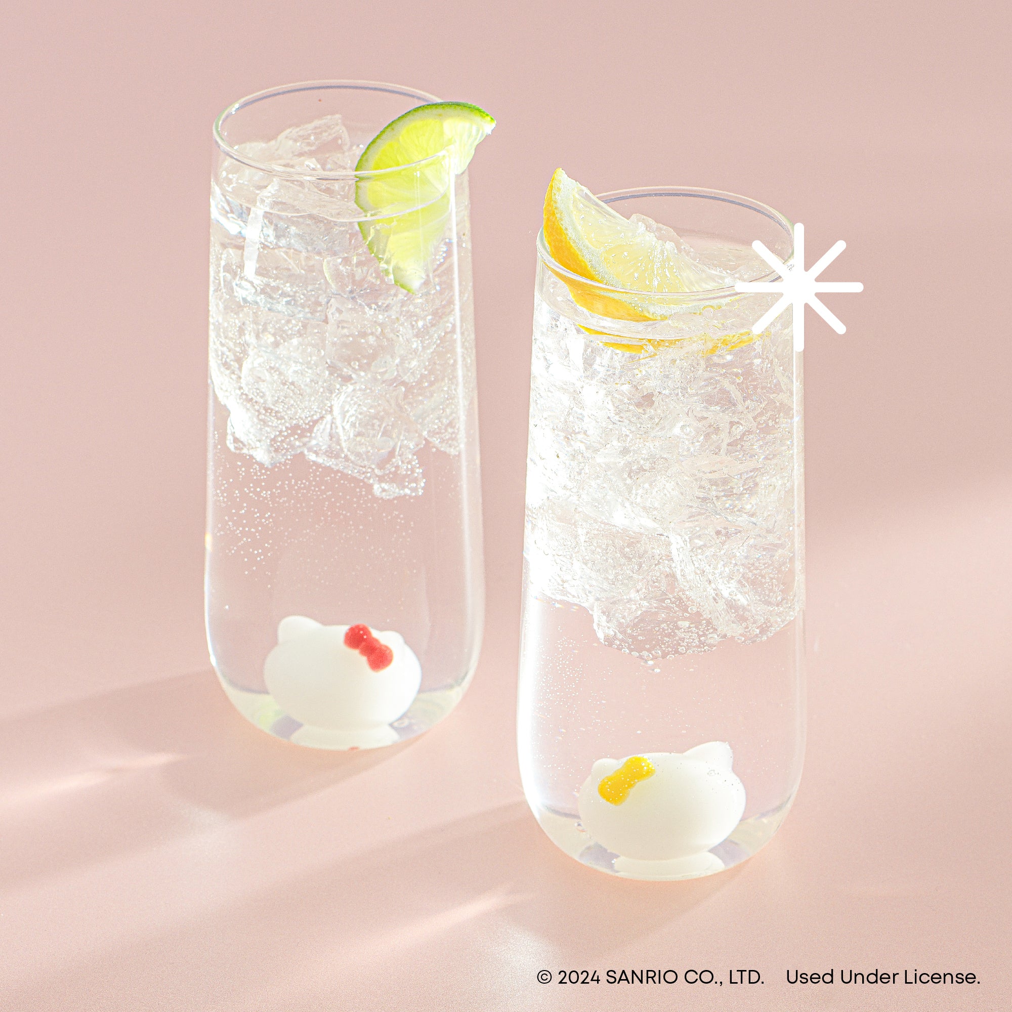 joyjolt-hello-kitty-and-mimmy-3d-icon-tall-drinking-glasses-lead-free-borosilica image 2