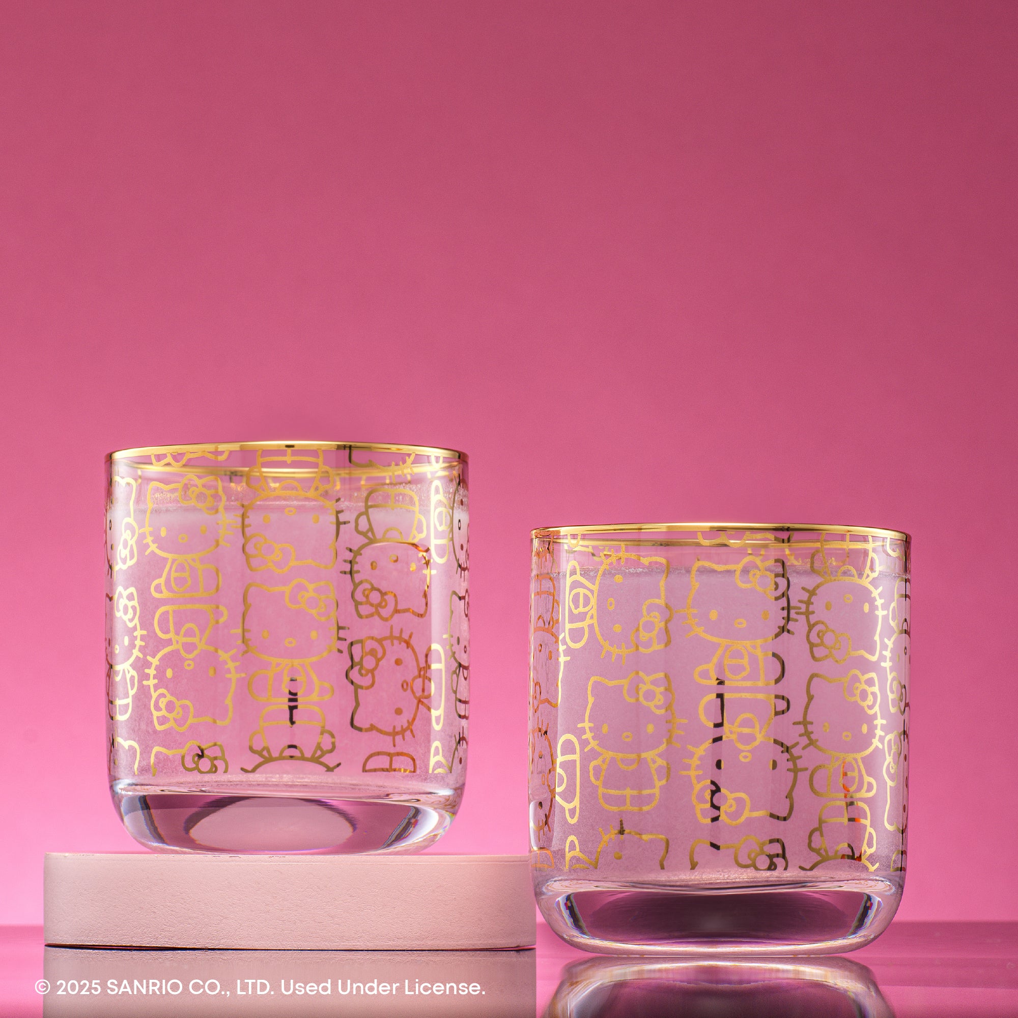 joyjolt-hello-kitty-charmed-short-glasses-set-of-2 image 2