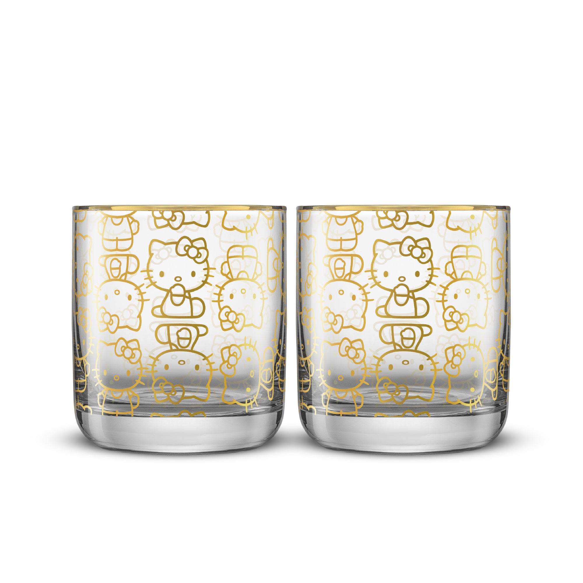 joyjolt-hello-kitty-charmed-short-glasses-set-of-2 image 1
