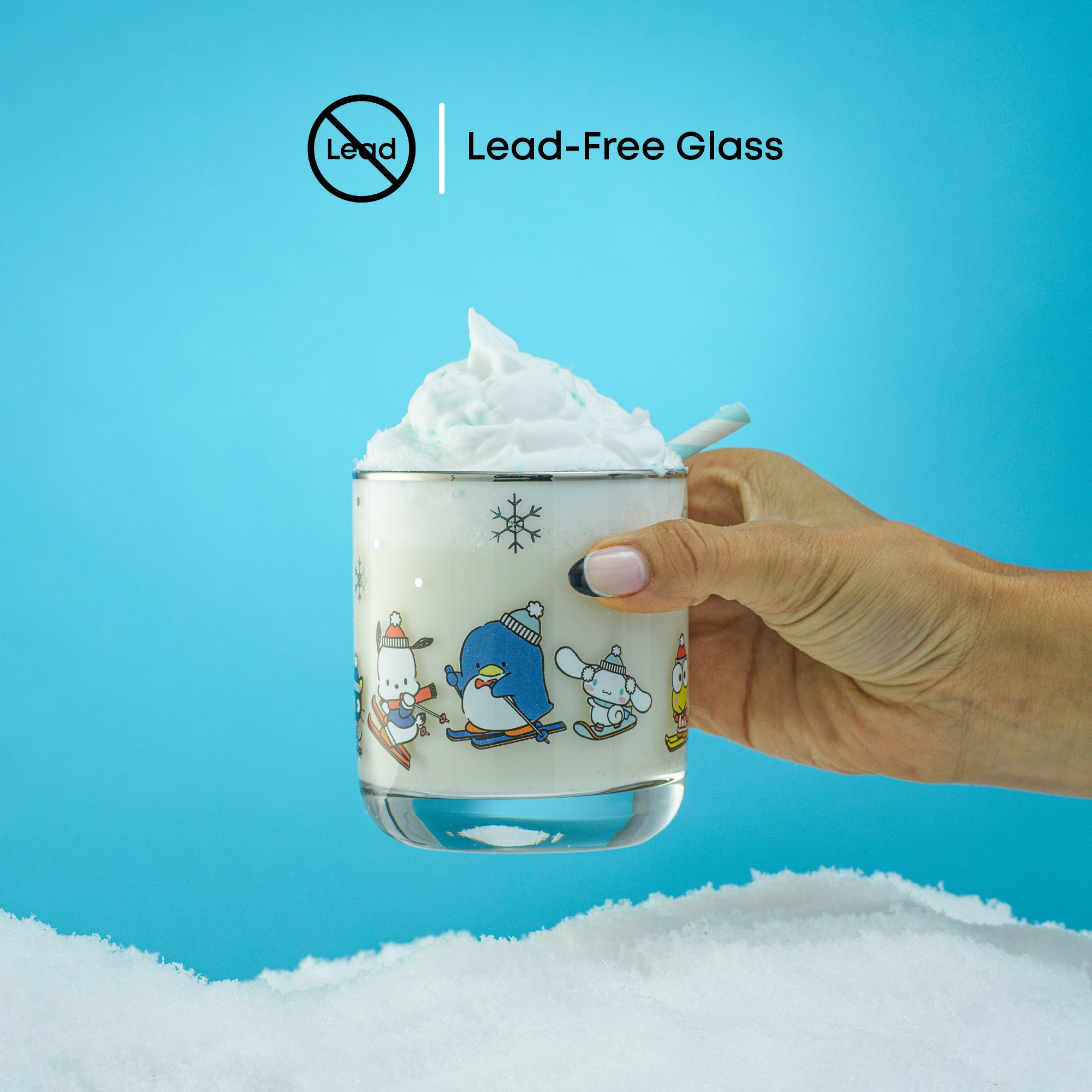 joyjolt-hello-kitty-and-friends-winter-wonderland-short-glasses-set-of-4-10-oz-s image 3
