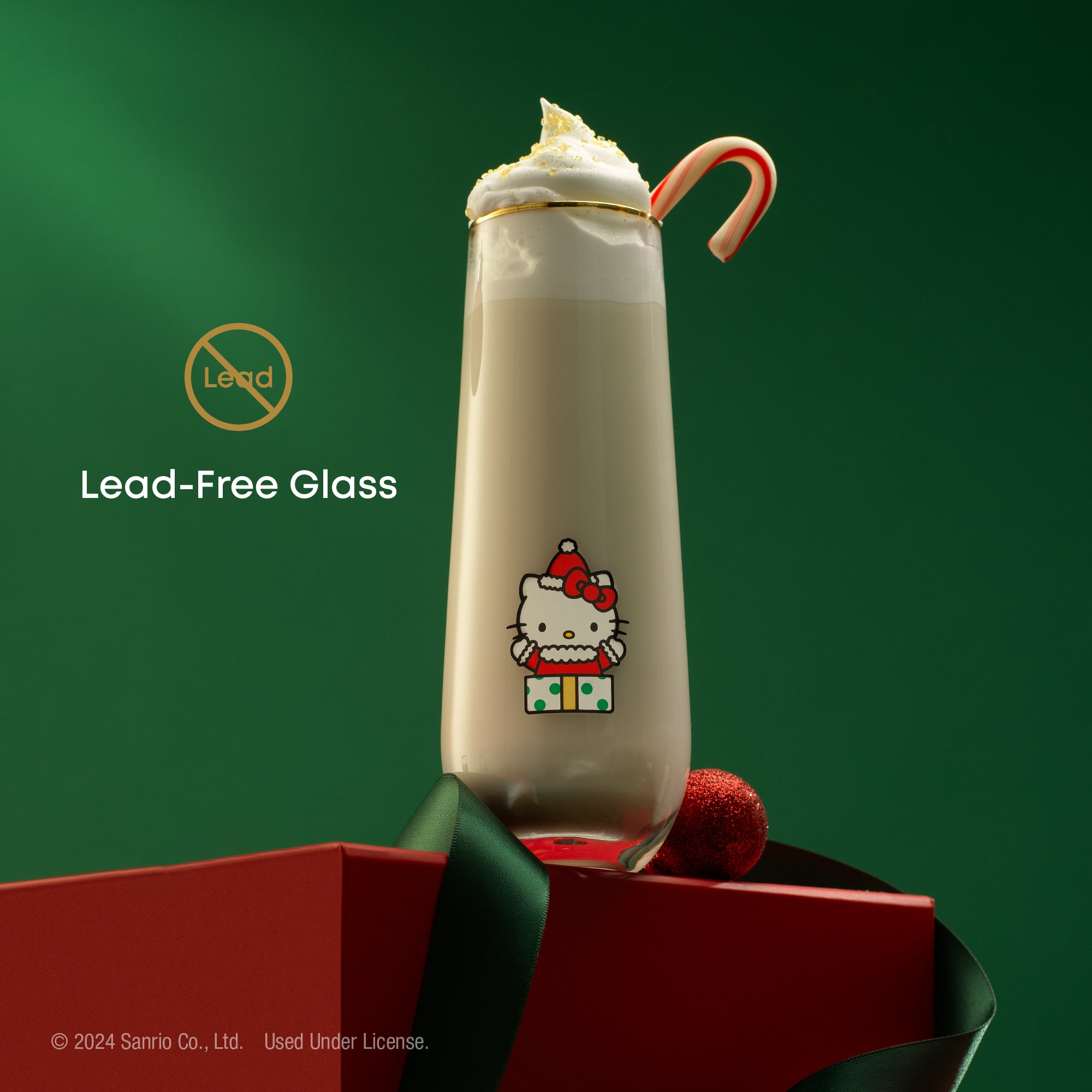 joyjolt-hello-kitty-and-friends-holiday-stemless-flutes-set-of-4-lead-free-glass image 3