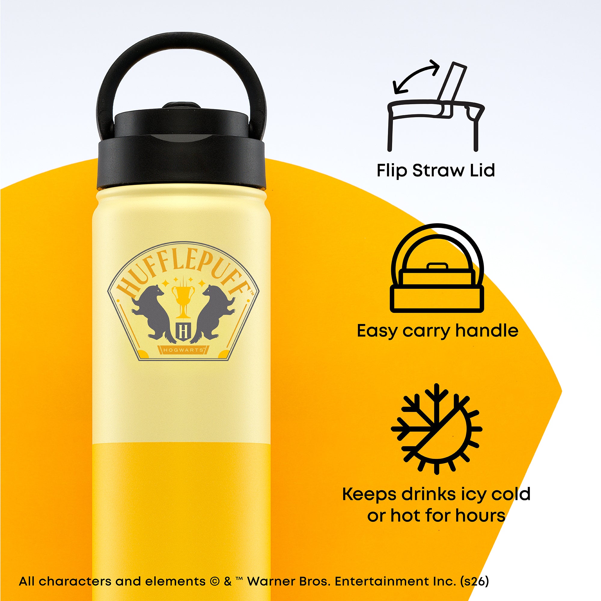 joyjolt-harry-potter-hufflepuff-stainless-steel-water-bottle-22-oz image 4