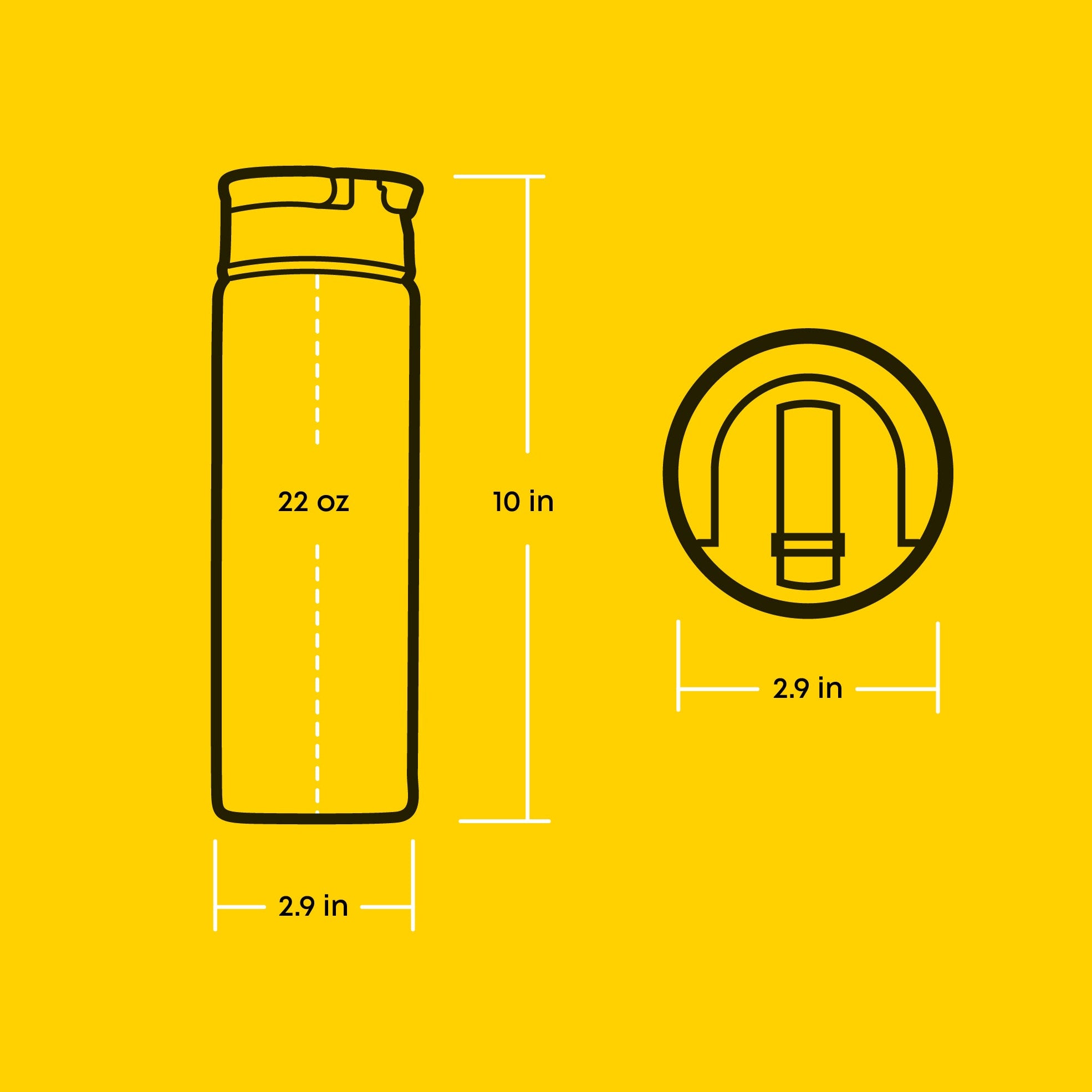 joyjolt-harry-potter-hufflepuff-stainless-steel-water-bottle-22-oz image 5