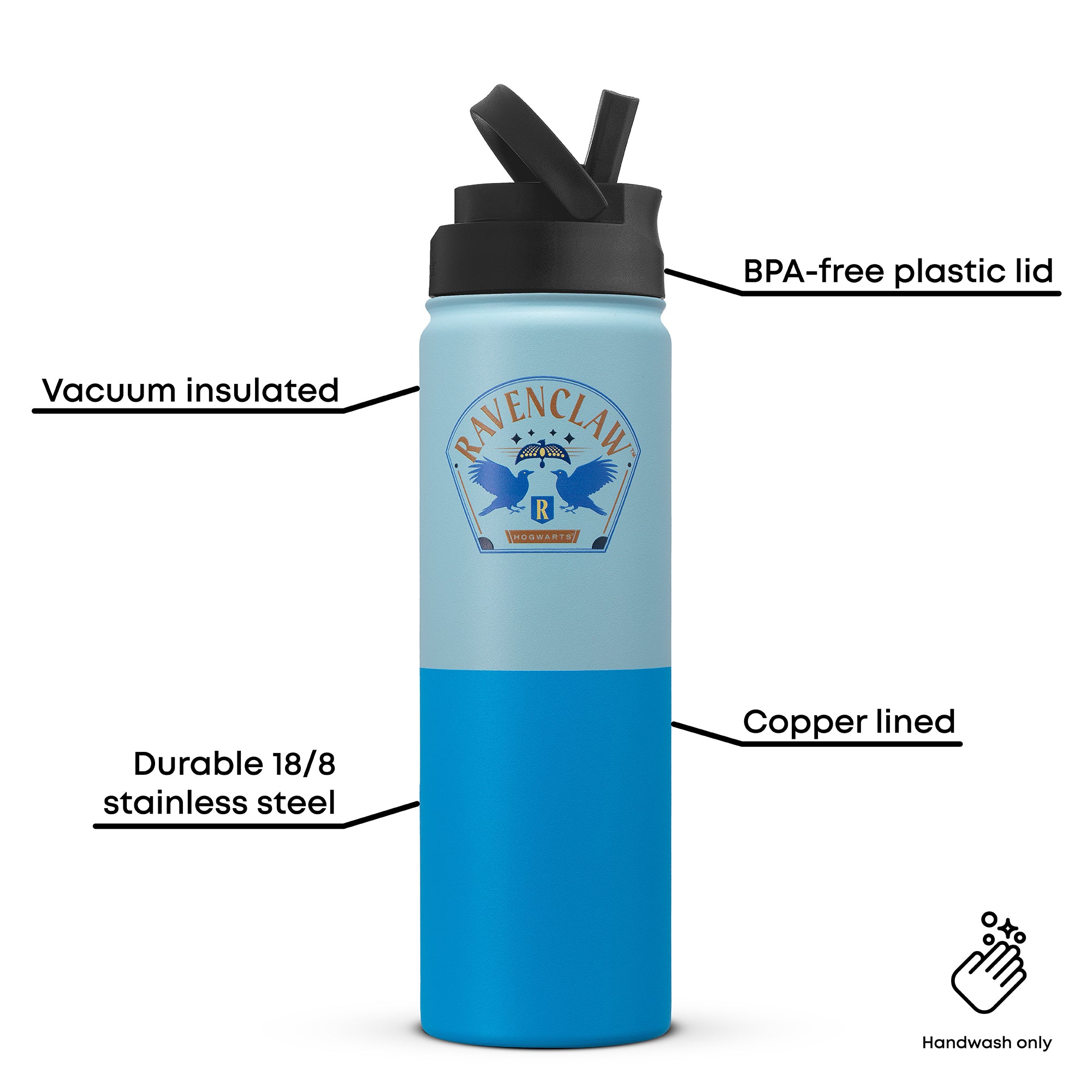 joyjolt-harry-potter-ravenclaw-stainless-steel-water-bottle-22-oz image 3