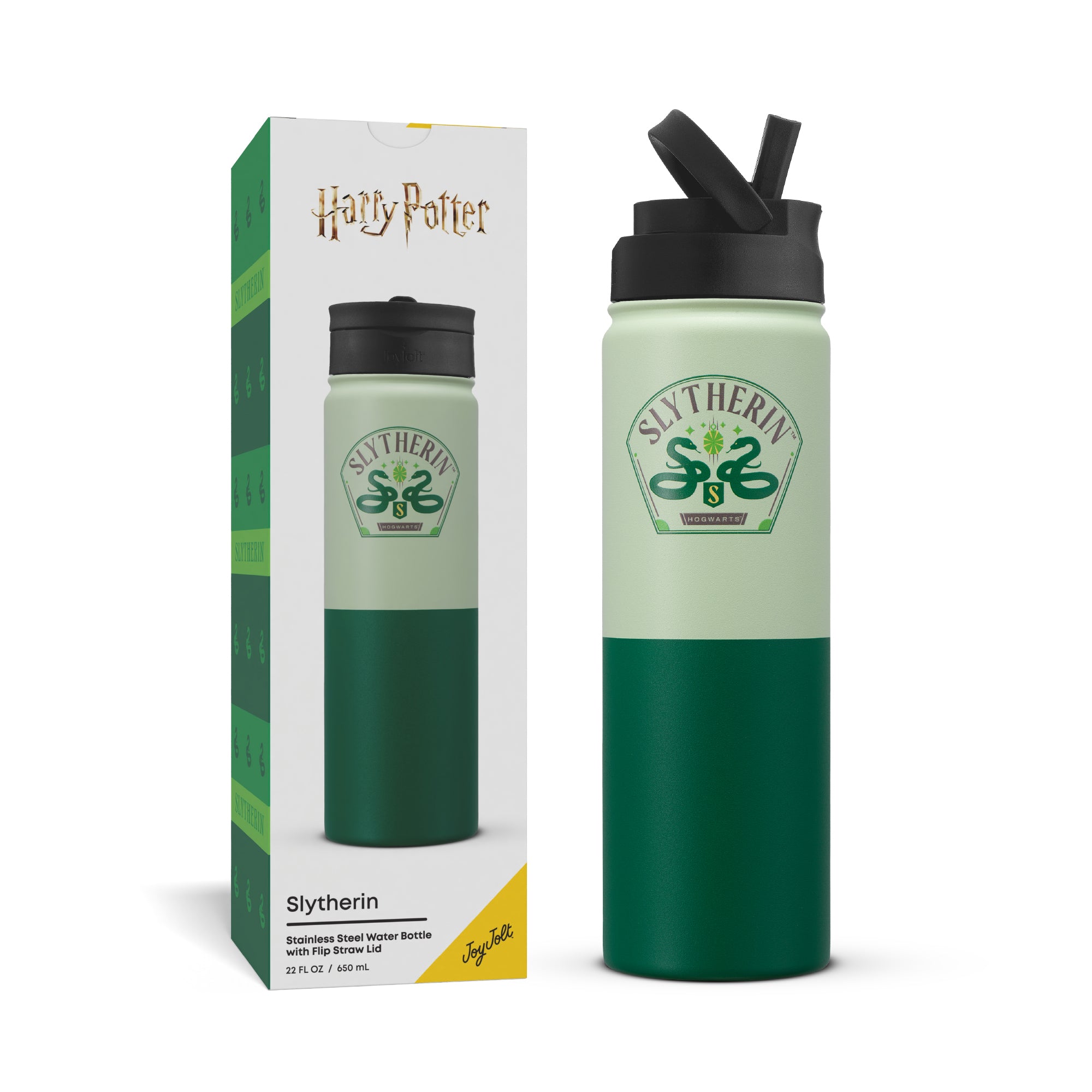 joyjolt-harry-potter-slytherin-stainless-steel-water-bottle-22-oz image 8