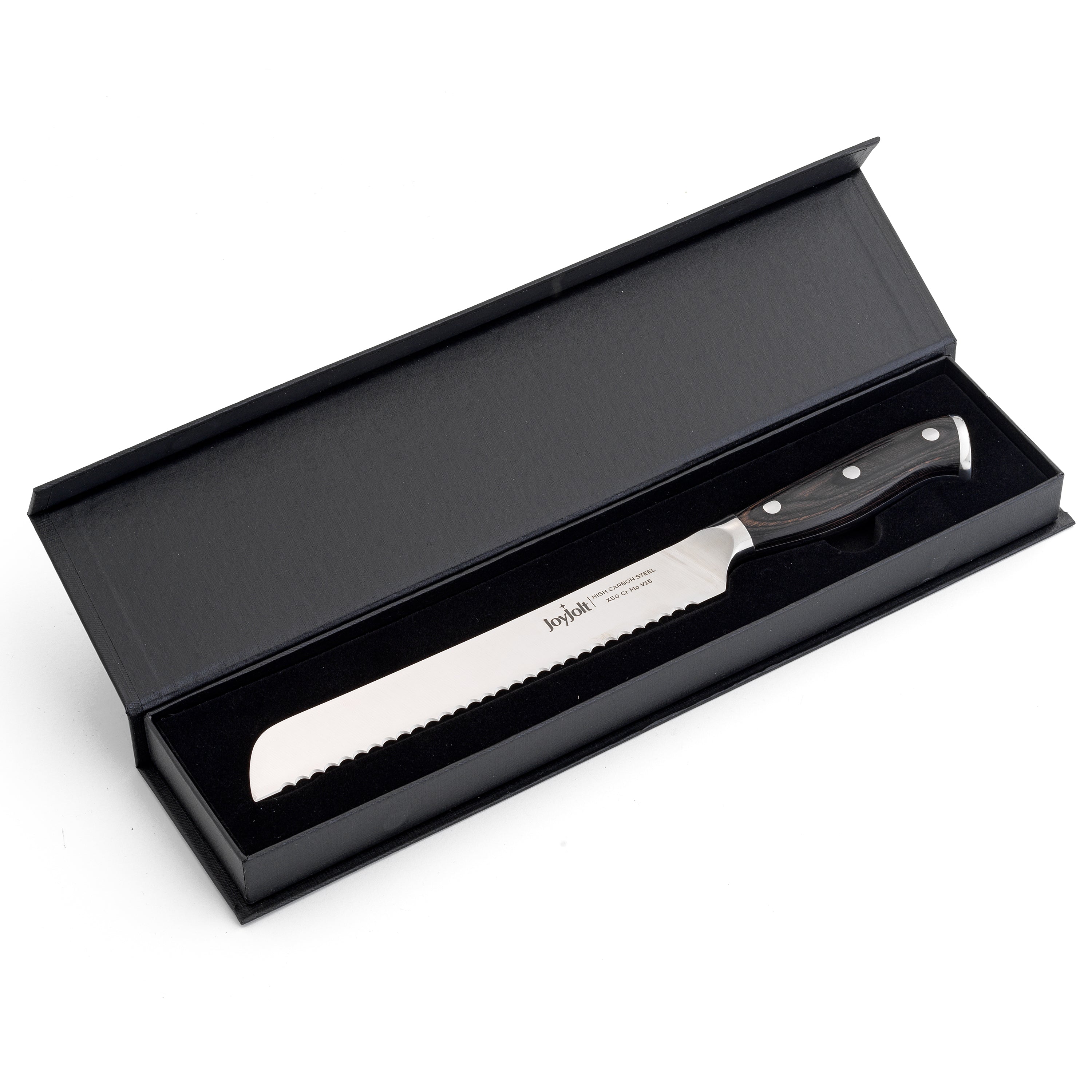 joyjolt-8-inch-high-carbon-german-steel-bread-knife-with-pakkawood-handle image 3