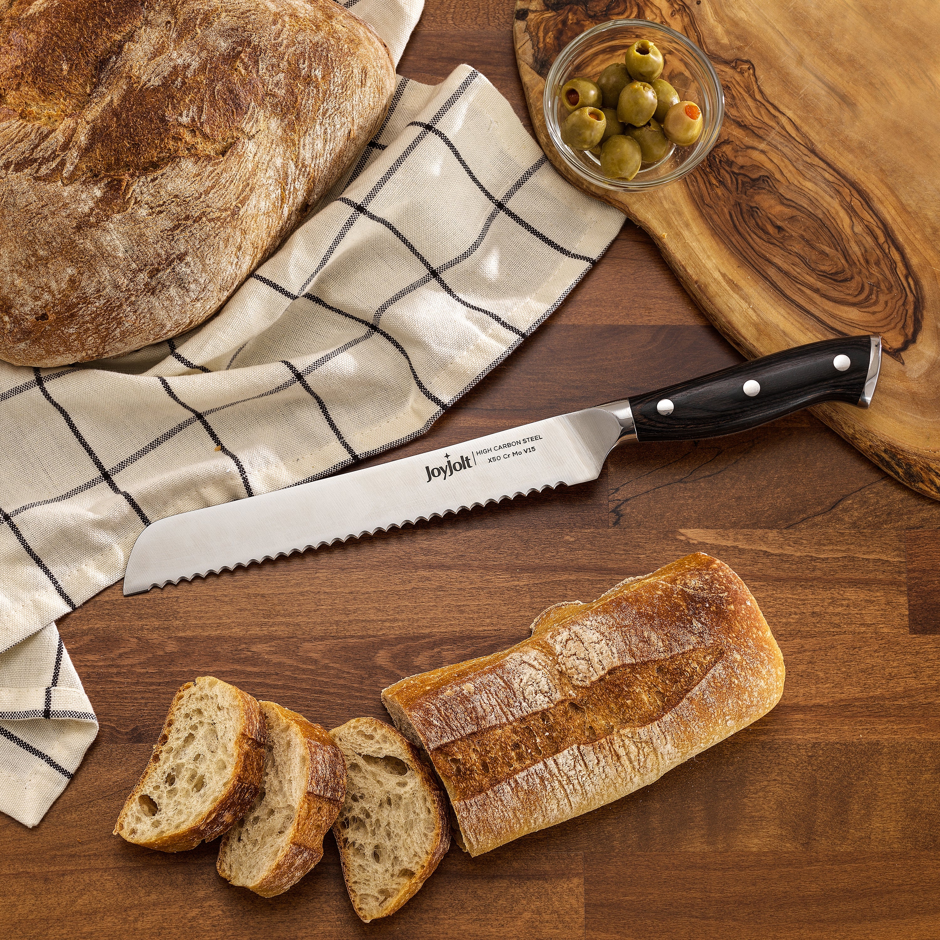 joyjolt-8-inch-high-carbon-german-steel-bread-knife-with-pakkawood-handle image 4
