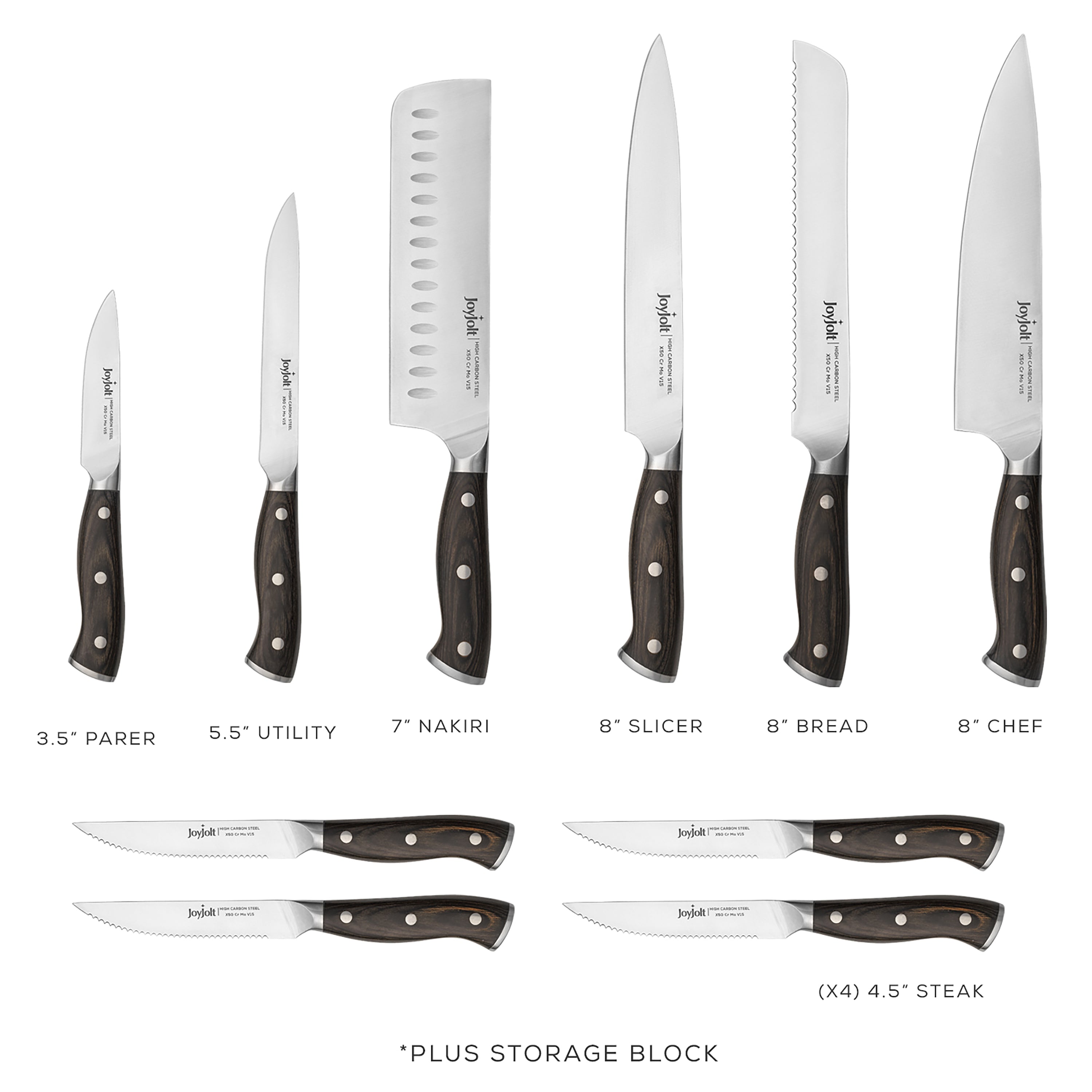 joyjolt-11-piece-high-carbon-knife-block-set-10-knives-block-pakkawood-handles-d image 2