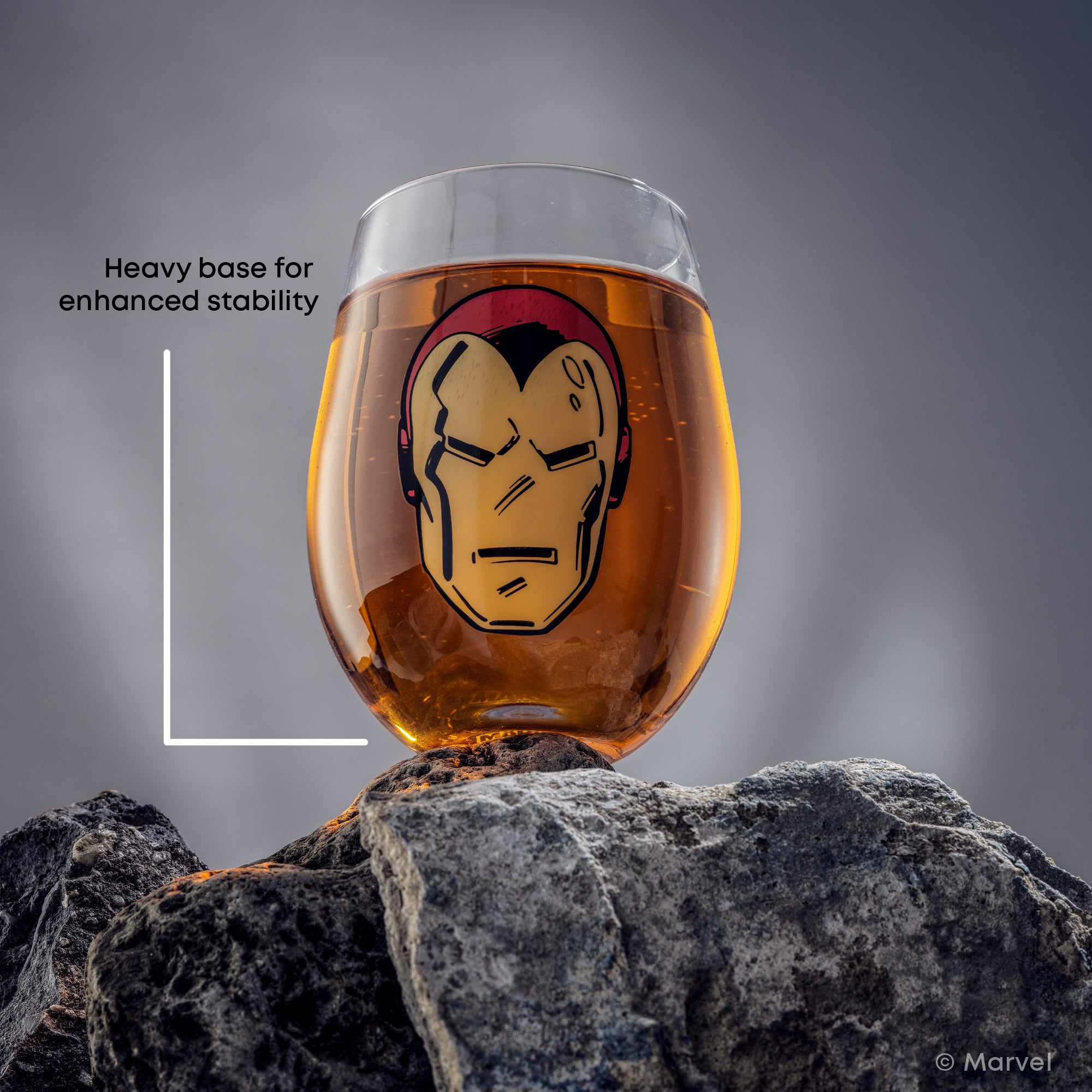 joyjolt-marvel-heroes-stemless-drinking-glasses-set-of-4-19-oz-spider-man-iron-m image 3