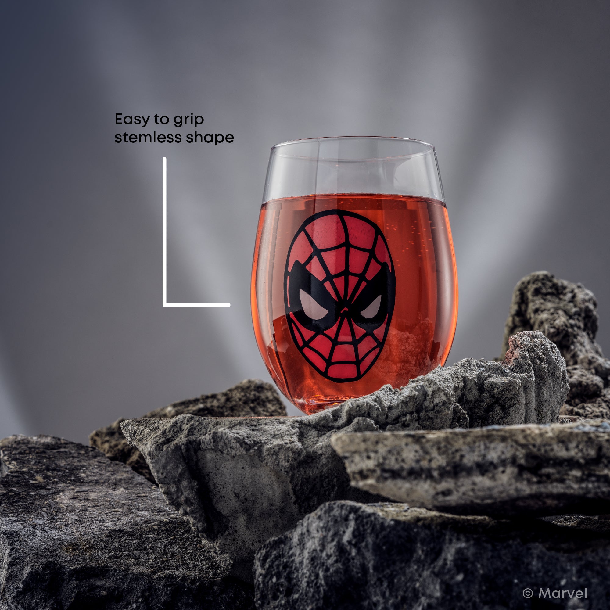 joyjolt-marvel-heroes-stemless-drinking-glasses-set-of-4-19-oz-spider-man-iron-m image 4