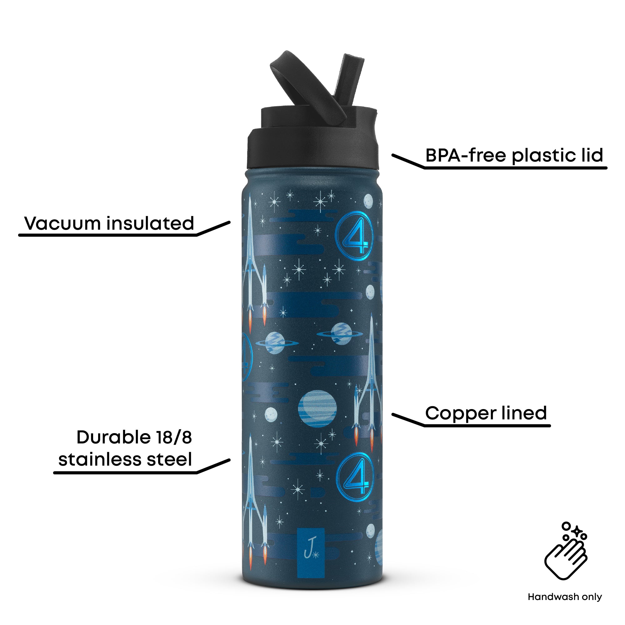 joyjolt-fantastic-four-prepare-4-launch-stainless-steel-water-bottle-22-oz image 3