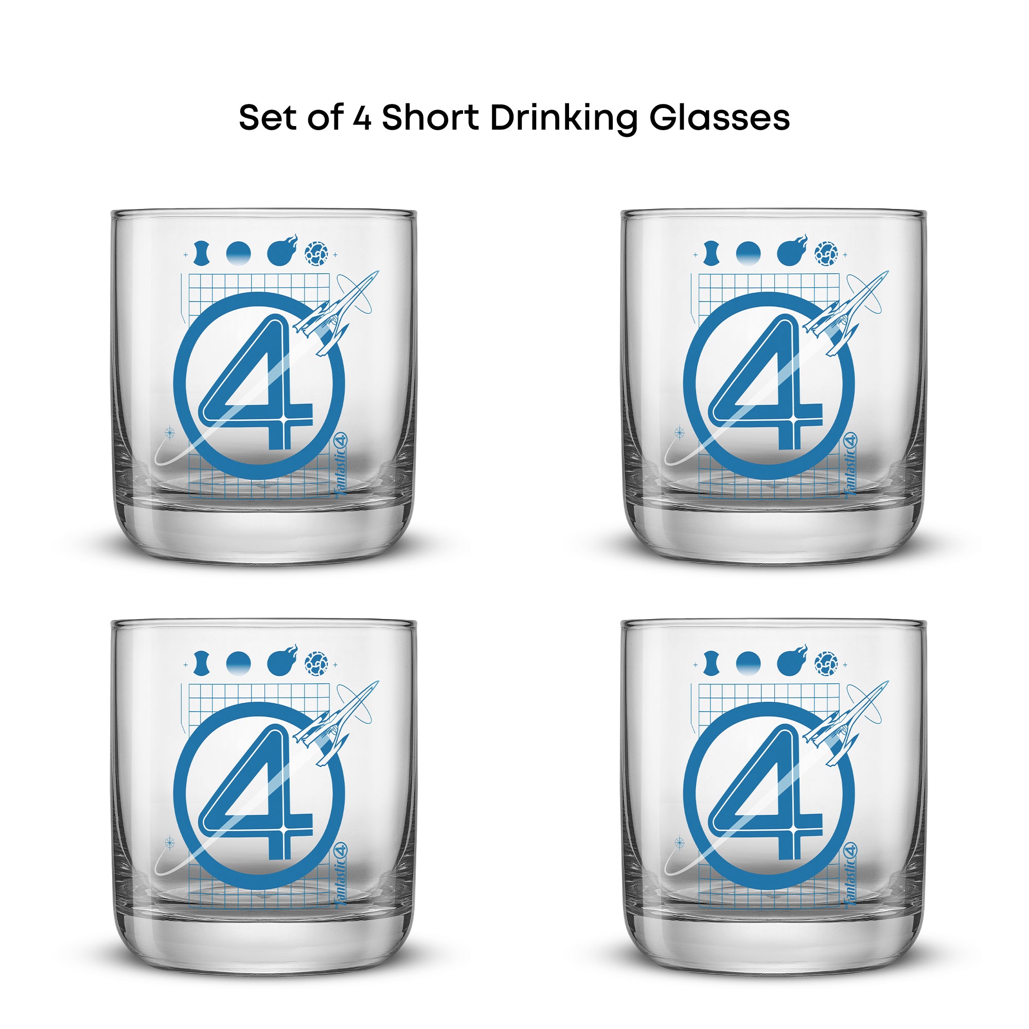 joyjolt-fantastic-four-blueprint-short-glasses-10-oz-set-of-4 image 7