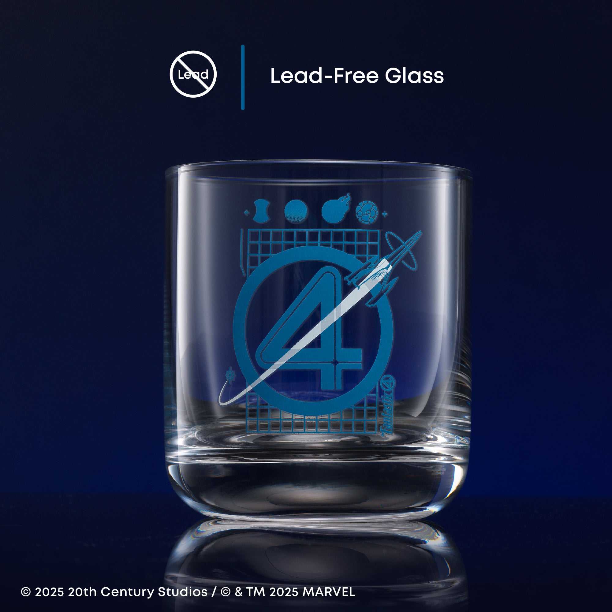 joyjolt-fantastic-four-blueprint-short-glasses-10-oz-set-of-4 image 5