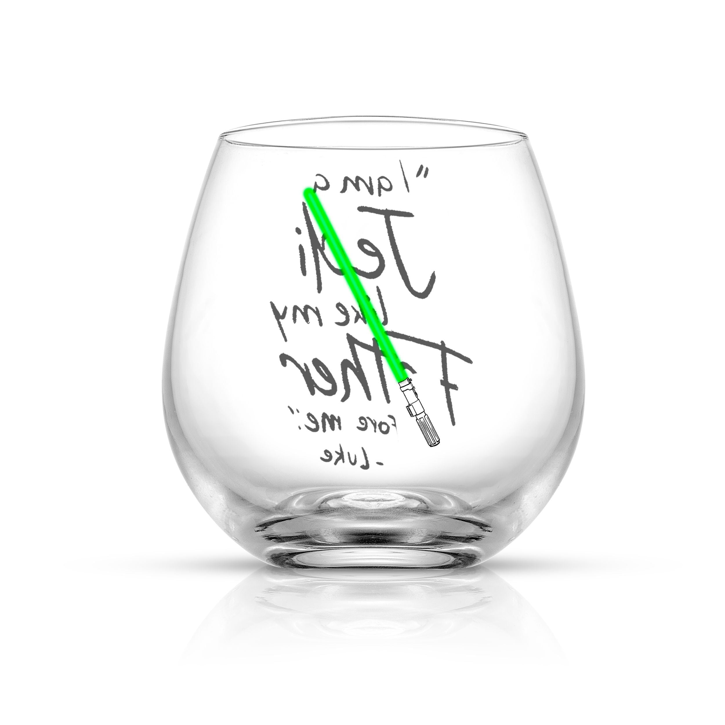 joyjolt-star-wars-luke-skywalker-lightsaber-stemless-drinking-glass-set-set-of-4 image 4