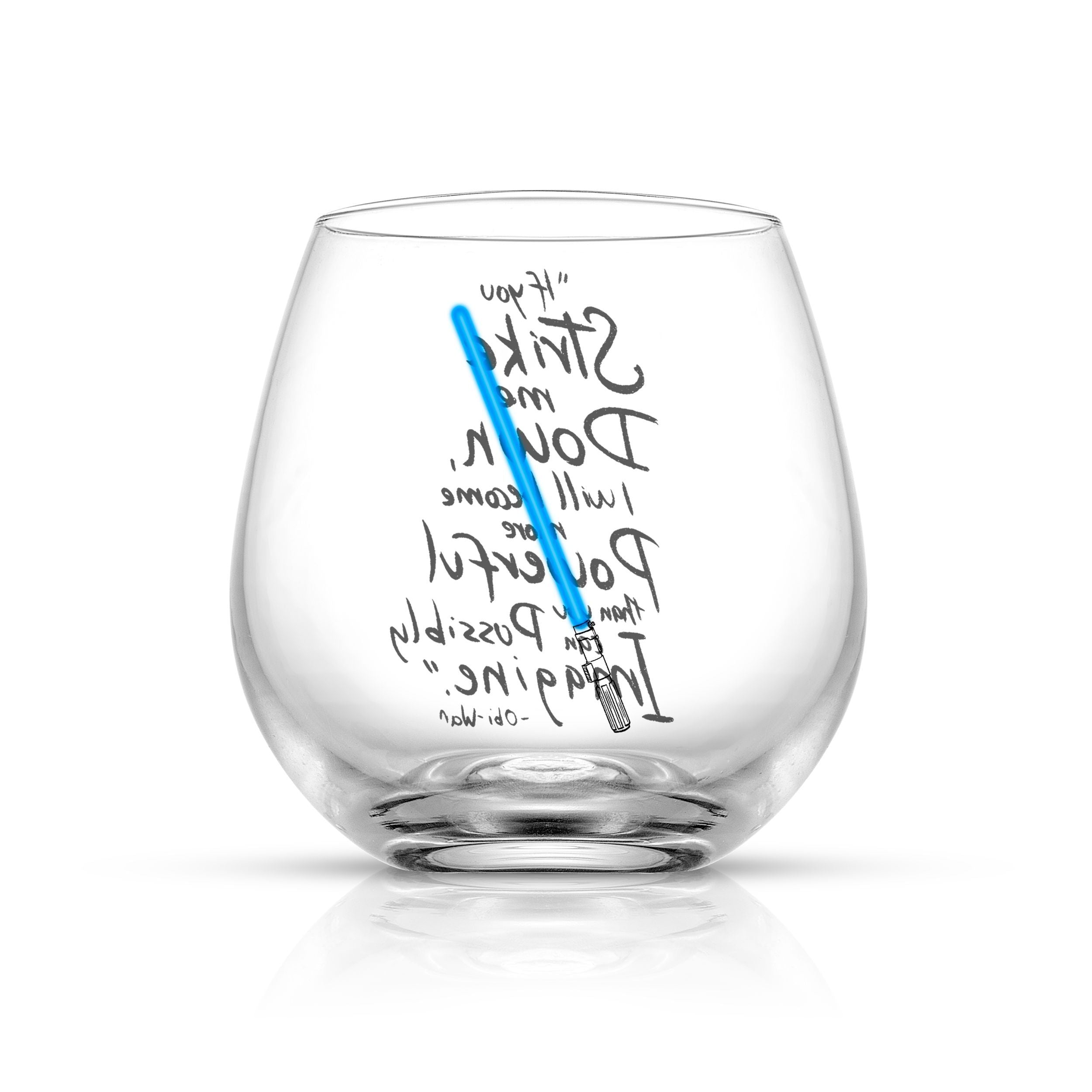 joyjolt-star-wars-obi-wan-kenobi-lightsaber-stemless-drinking-glass-set-set-of-2 image 4