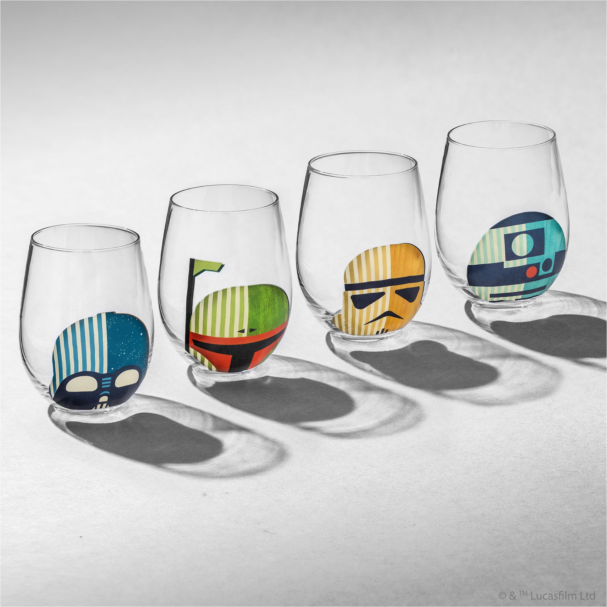 joyjolt-star-wars-helmet-hues-stemless-drinking-glasses-set-of-4-19-oz image 2
