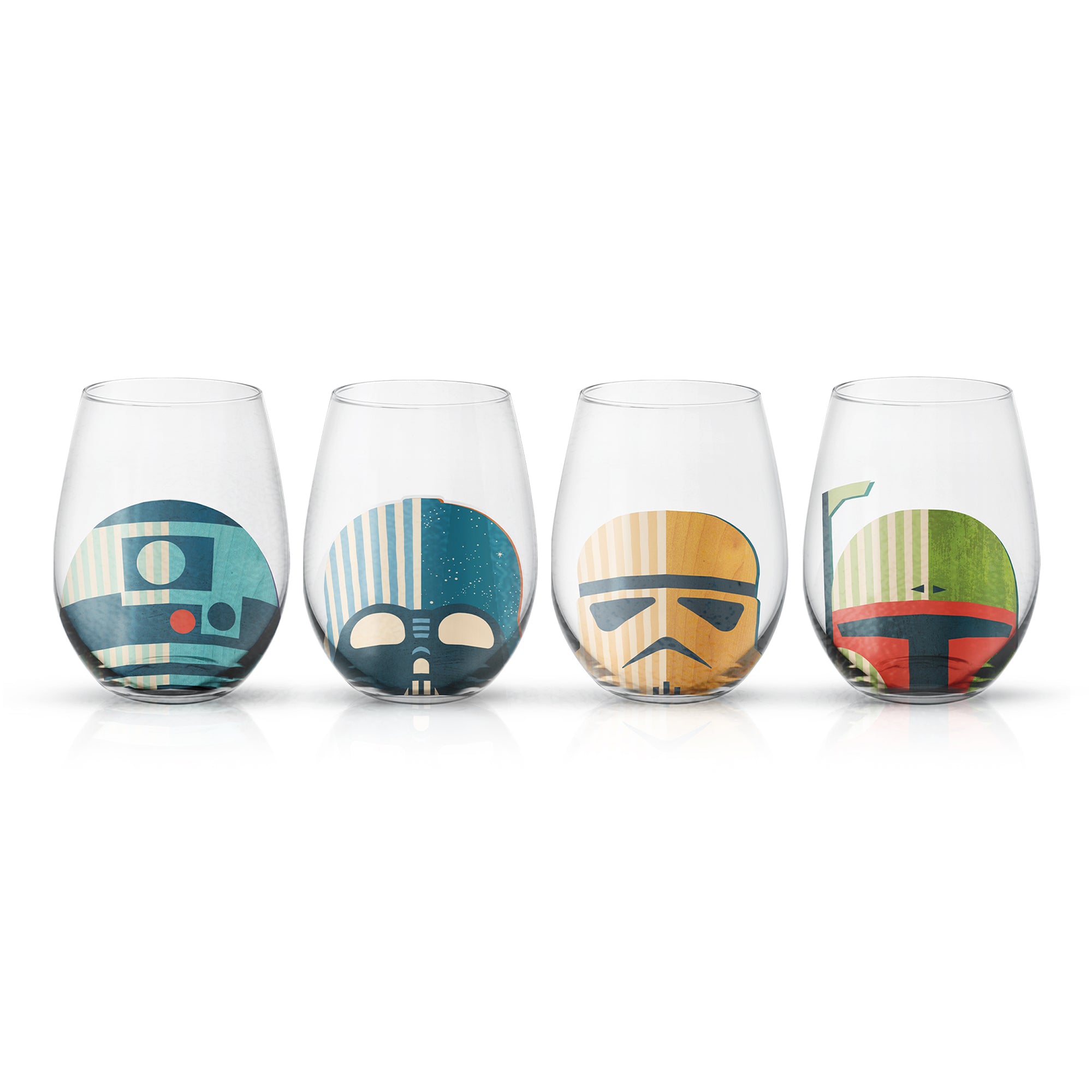 joyjolt-star-wars-helmet-hues-stemless-drinking-glasses-set-of-4-19-oz image 1