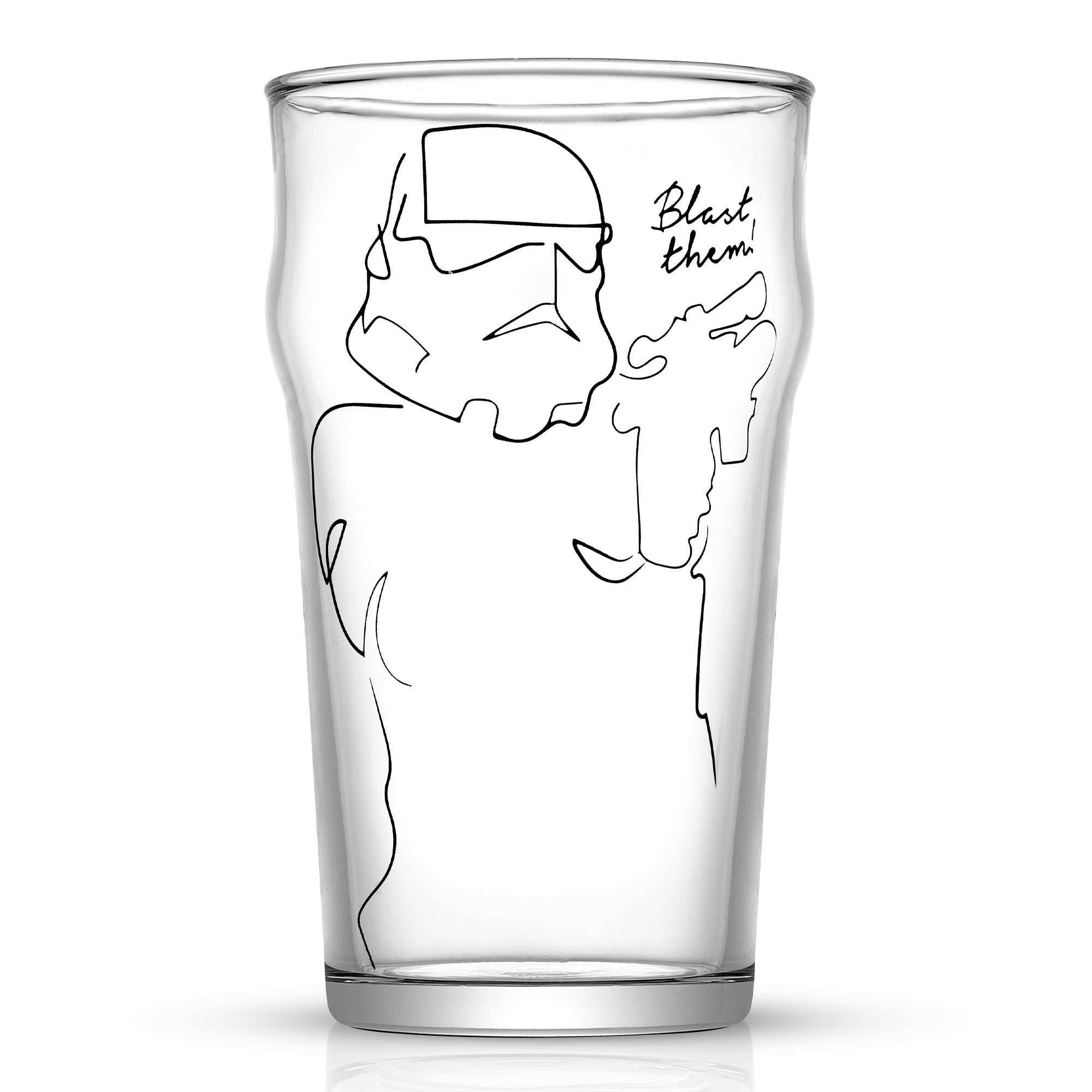 joyjolt-star-wars-striking-sketch-drinking-glass-set-of-4 image 4