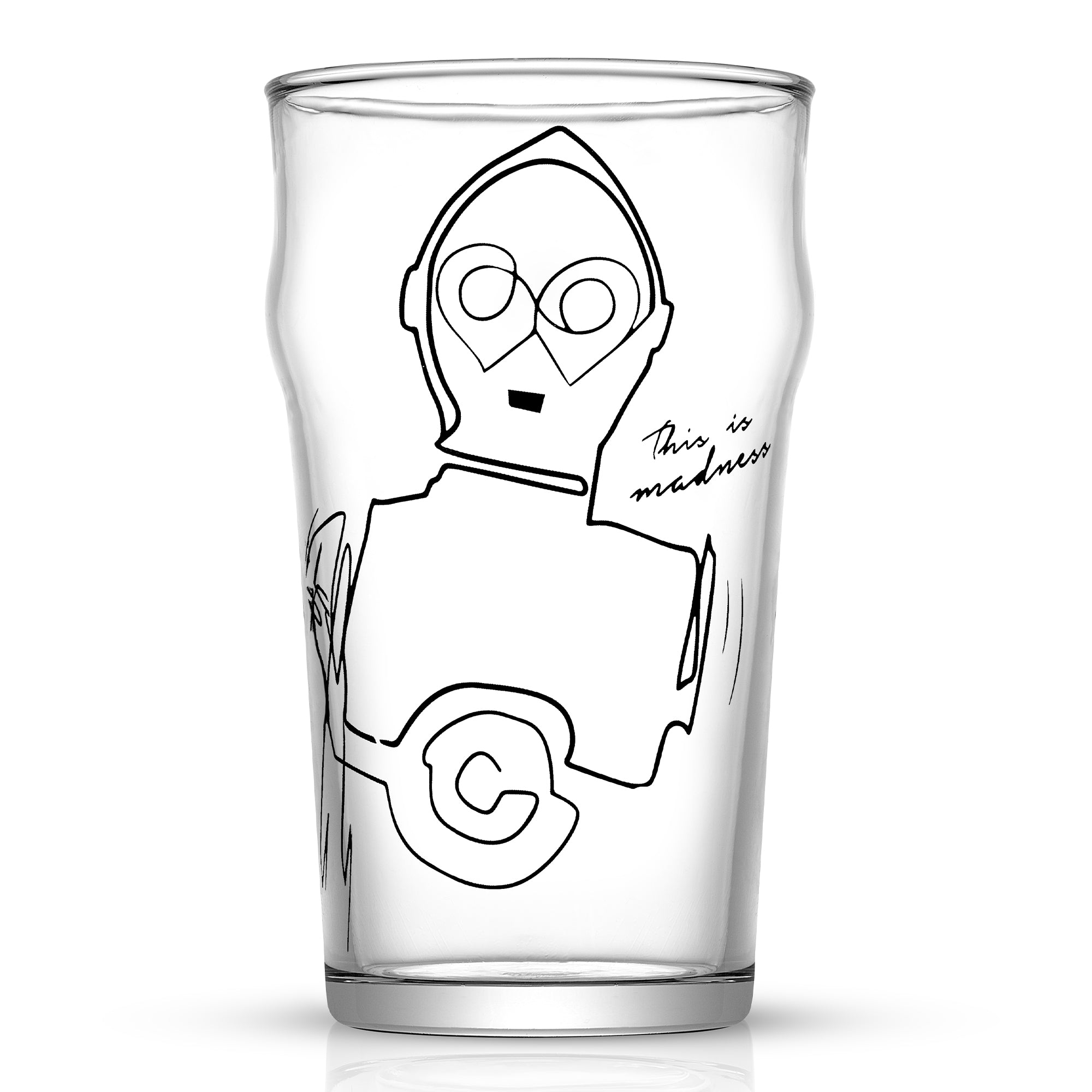 joyjolt-star-wars-striking-sketch-drinking-glass-set-of-4 image 5