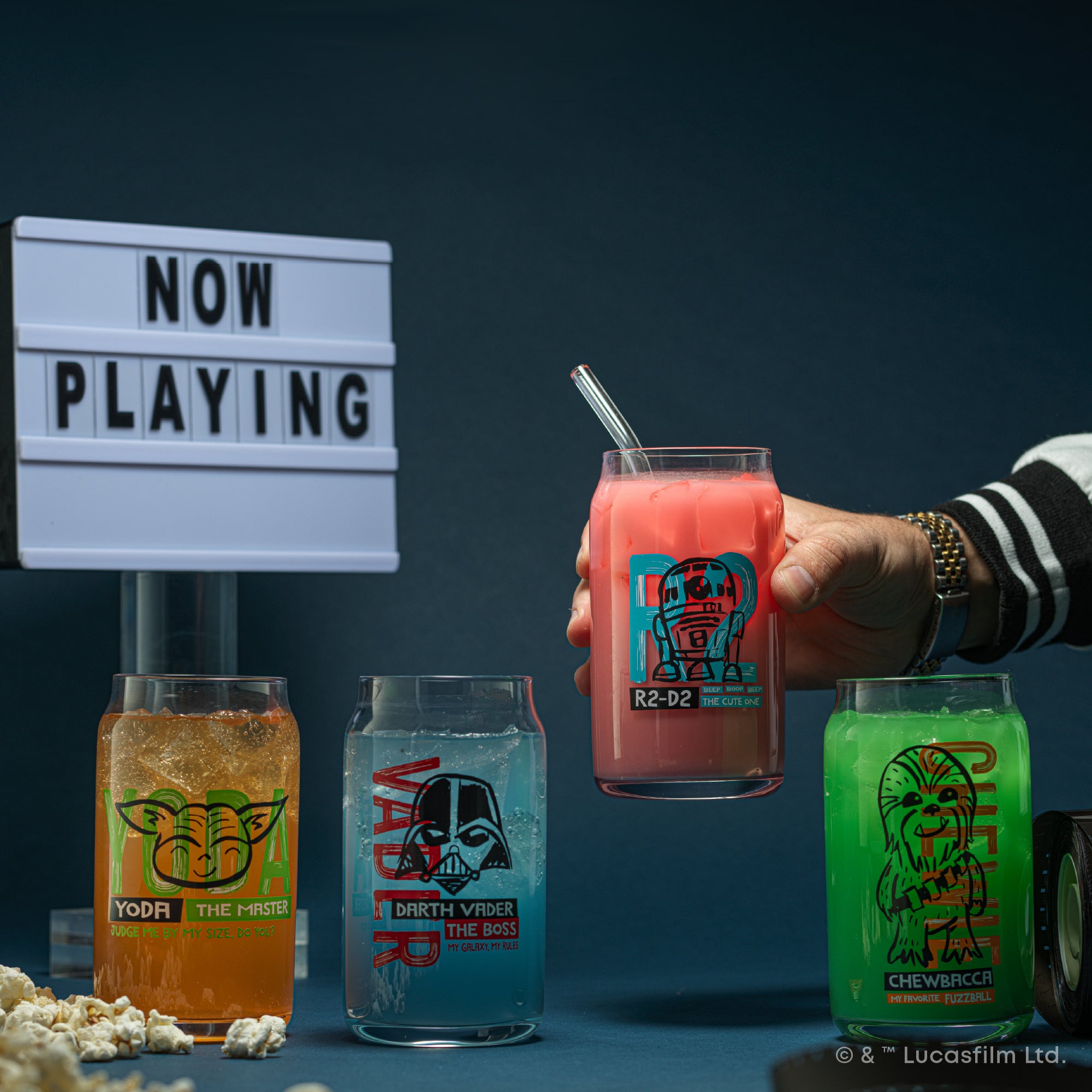 joyjolt-star-wars-now-playing-tumbler-glasses-set-of-4 image 2