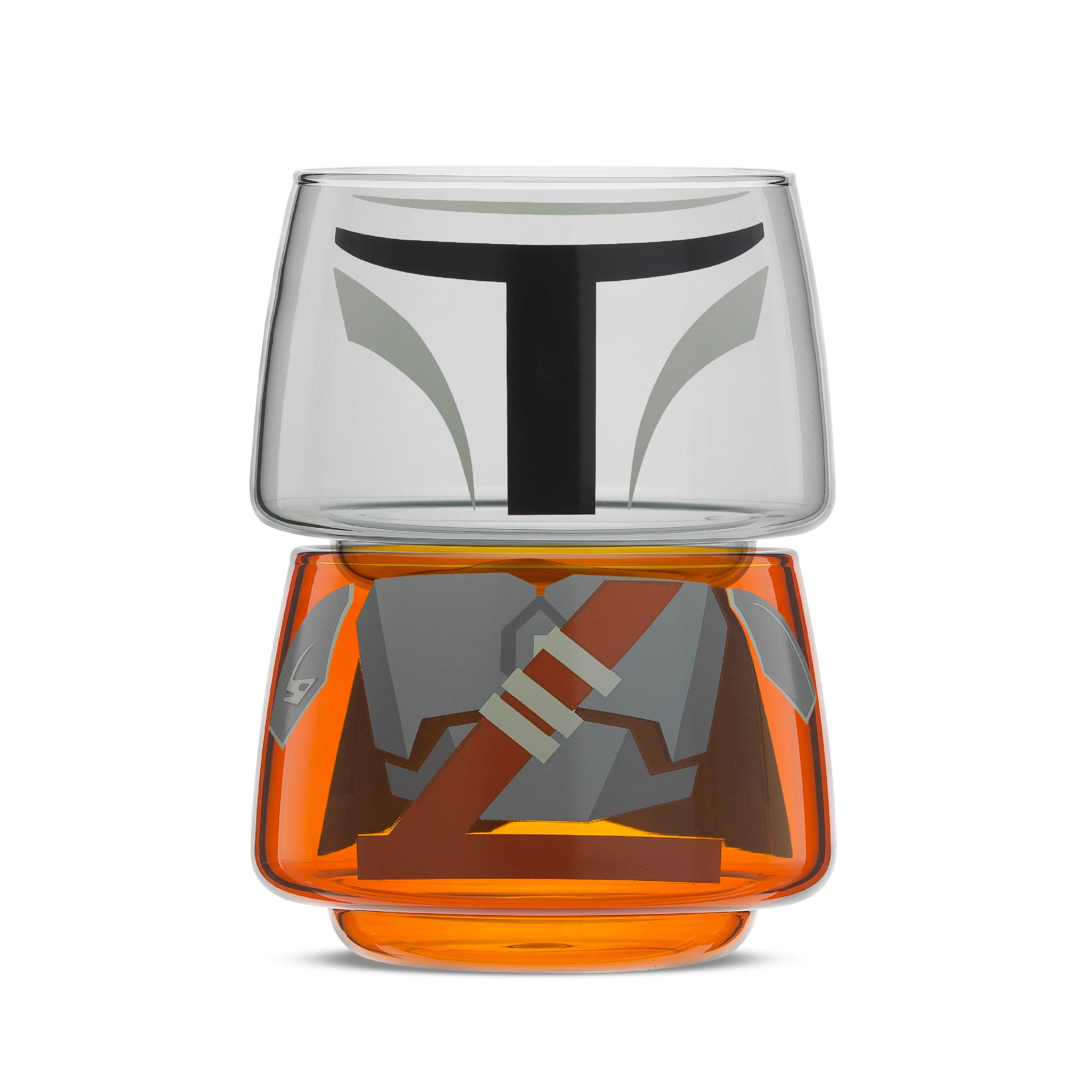 joyjolt-star-wars-stackable-character-collection-mandalorian-stackable-glasses-s image 1