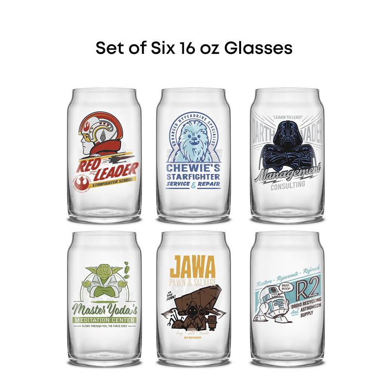 joyjolt-star-wars-retro-vintage-tumbler-glasses-set-of-6-collectible image 7