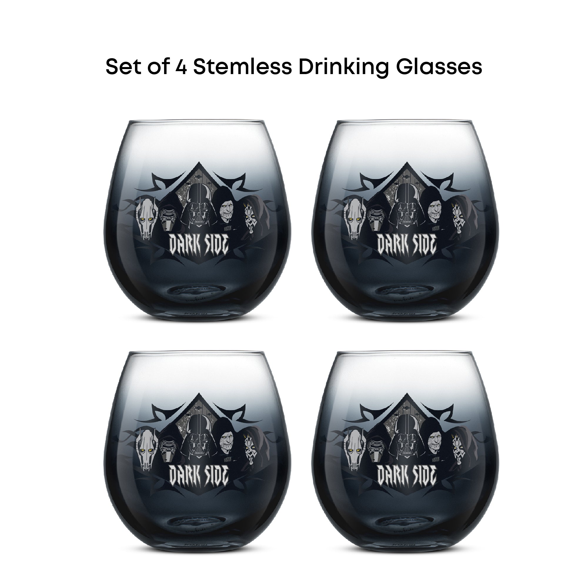 joyjolt-star-wars-dark-side-stemless-drinking-glasses-set-of-5-lead-free-glass image 6