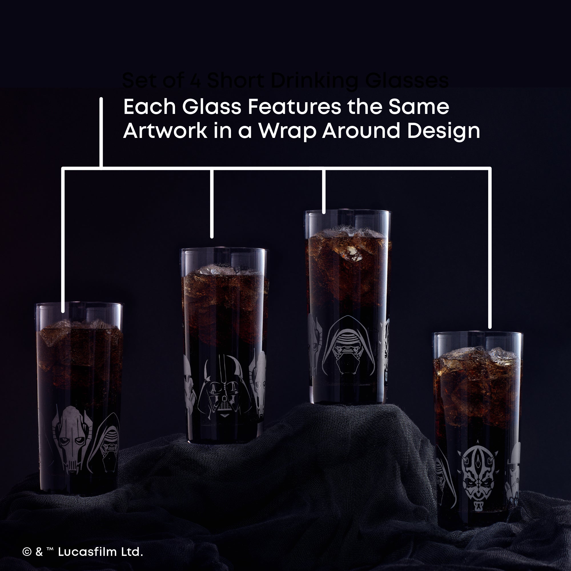 joyjolt-star-wars-dark-side-tall-drinking-glasses-16-oz-set-of-4 image 3
