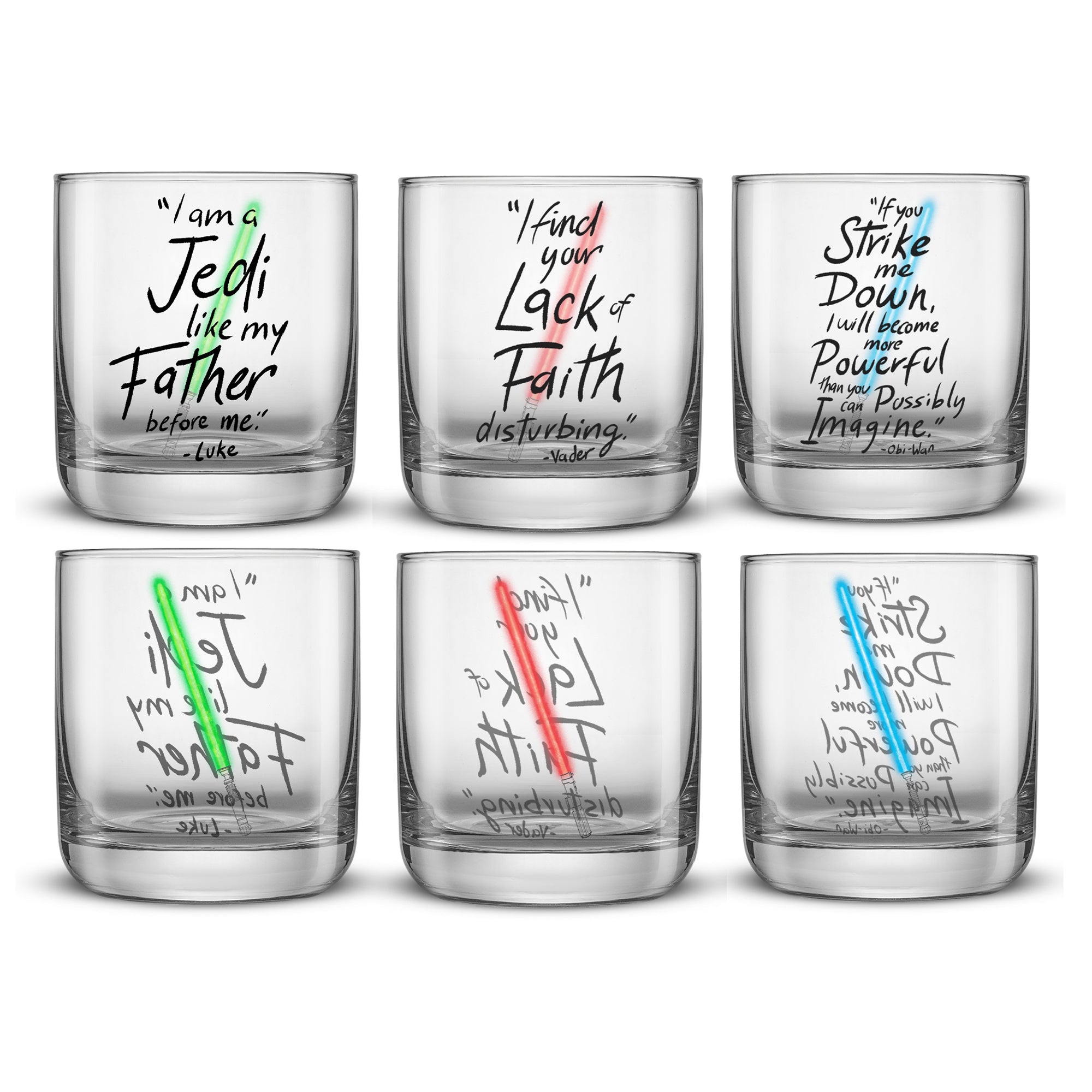 joyjolt-star-wars-lightsaber-collection-drinking-glasses-set-of-4-10-oz-lead-fre image 1