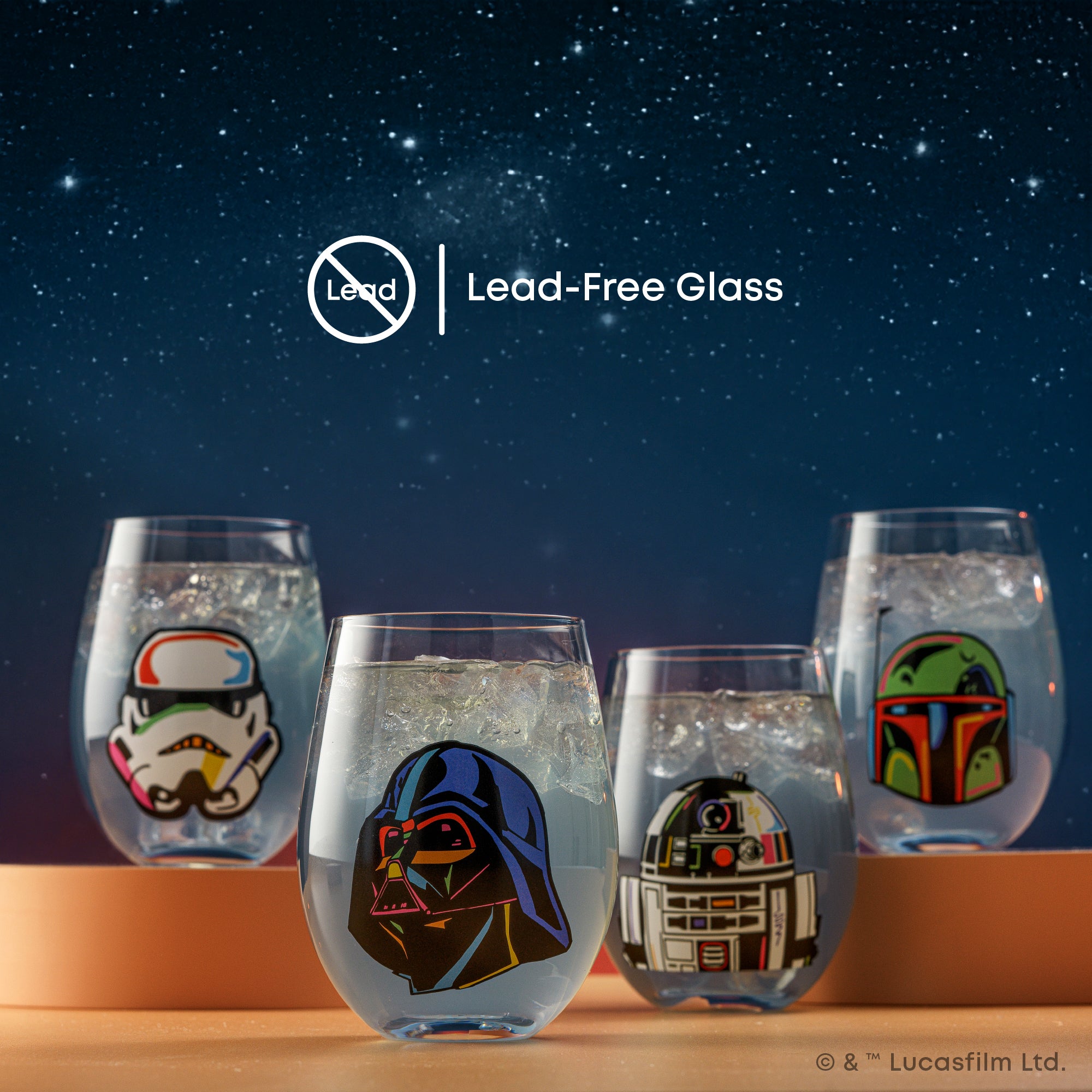 joyjolt-star-wars-cosmic-color-stemless-drinking-glasses-set-of-4 image 3