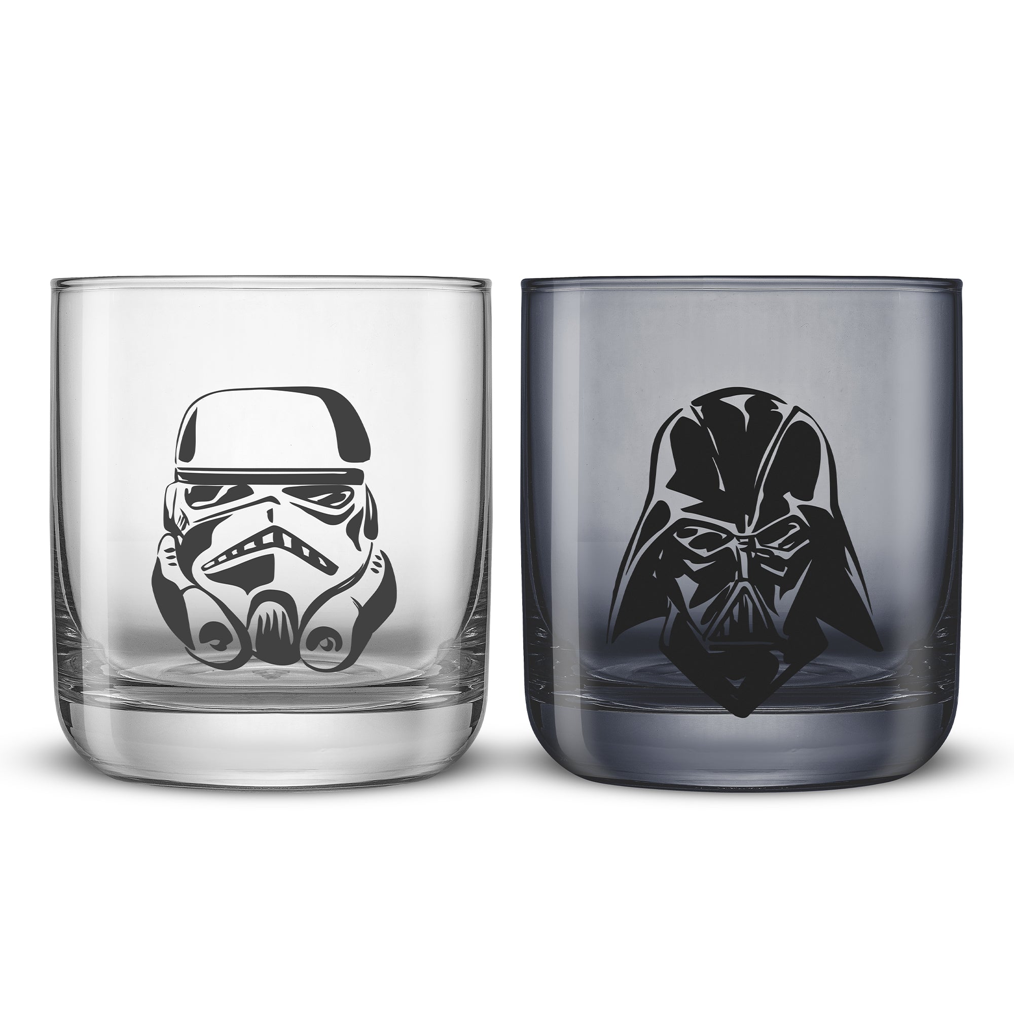 joyjolt-star-wars-dark-side-monochrome-short-drinking-glasses-set-of-2-10oz image 1