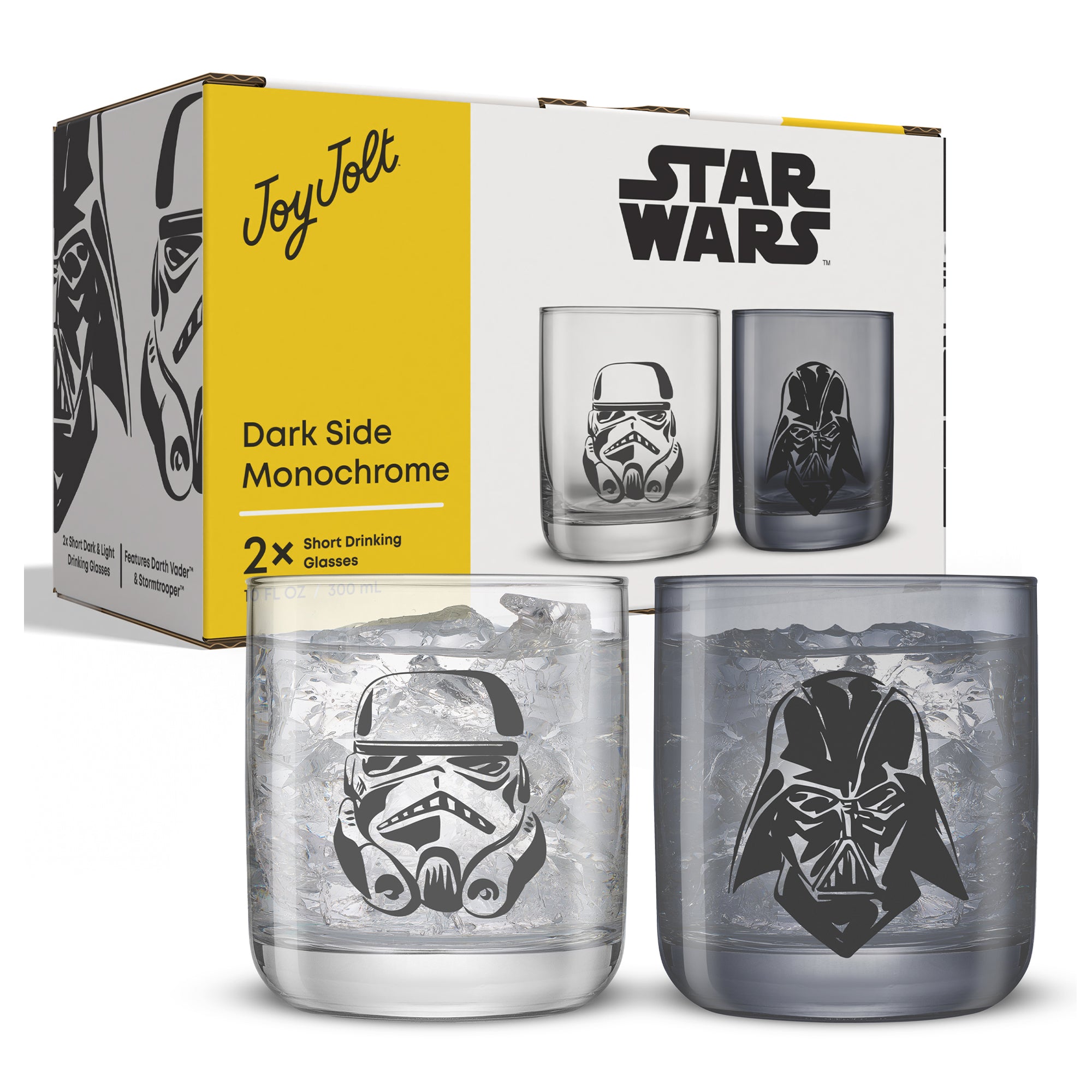 joyjolt-star-wars-dark-side-monochrome-short-drinking-glasses-set-of-2-10oz image 8