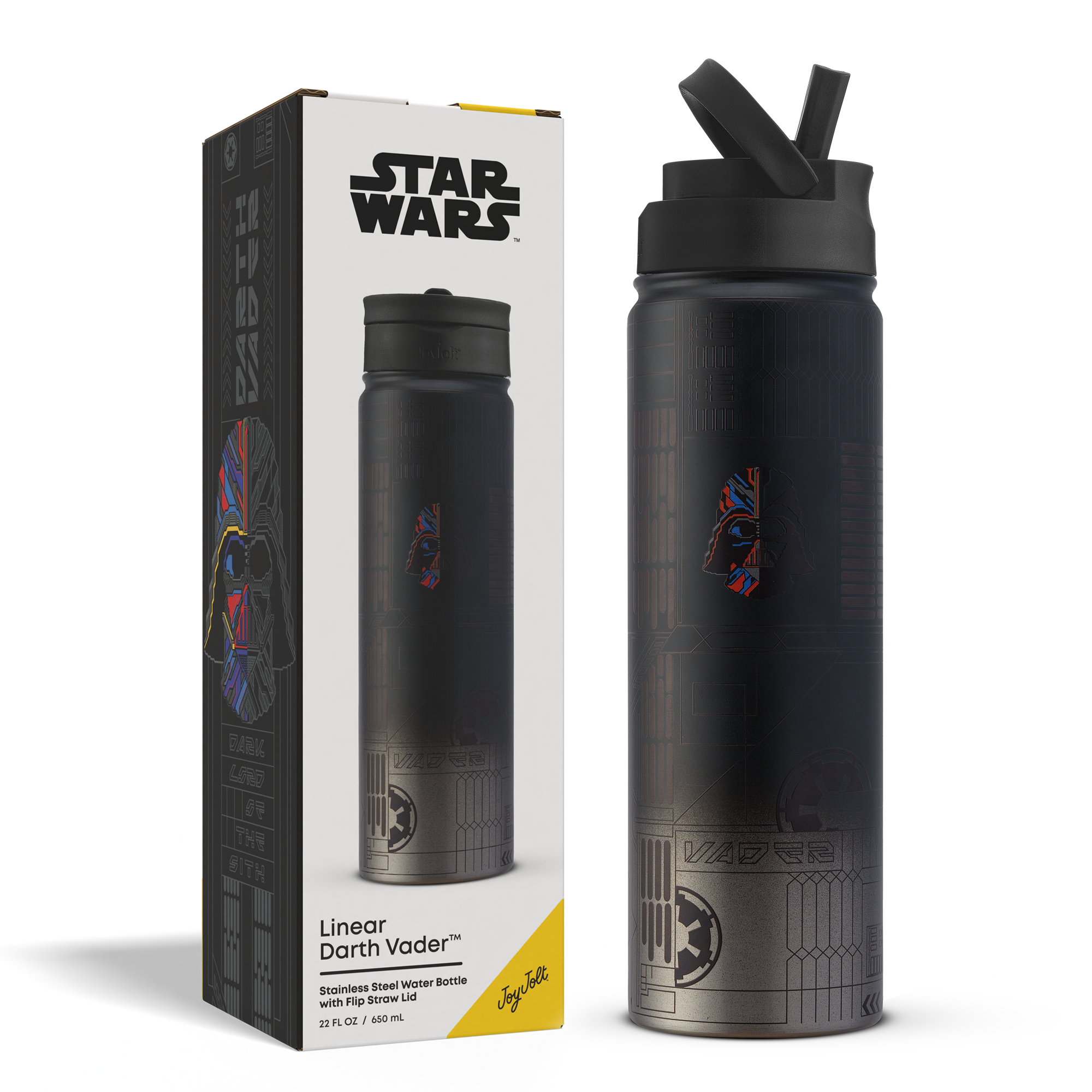 joyjolt-star-wars-linear-darth-vader-stainless-steel-water-bottle-22-oz image 7