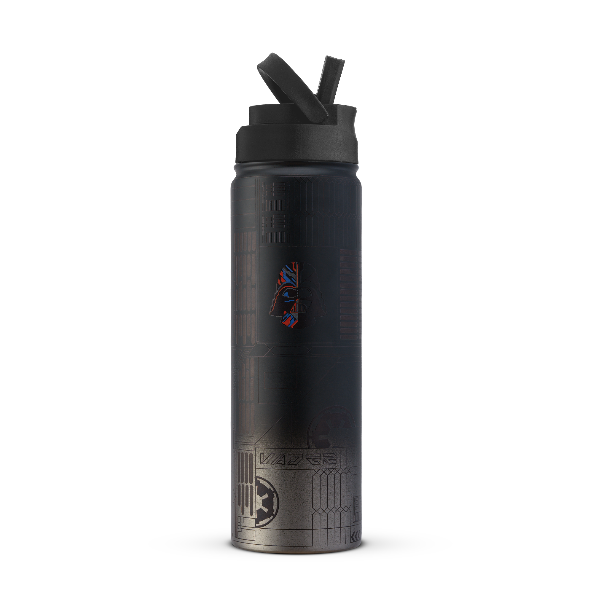 joyjolt-star-wars-linear-darth-vader-stainless-steel-water-bottle-22-oz image 1