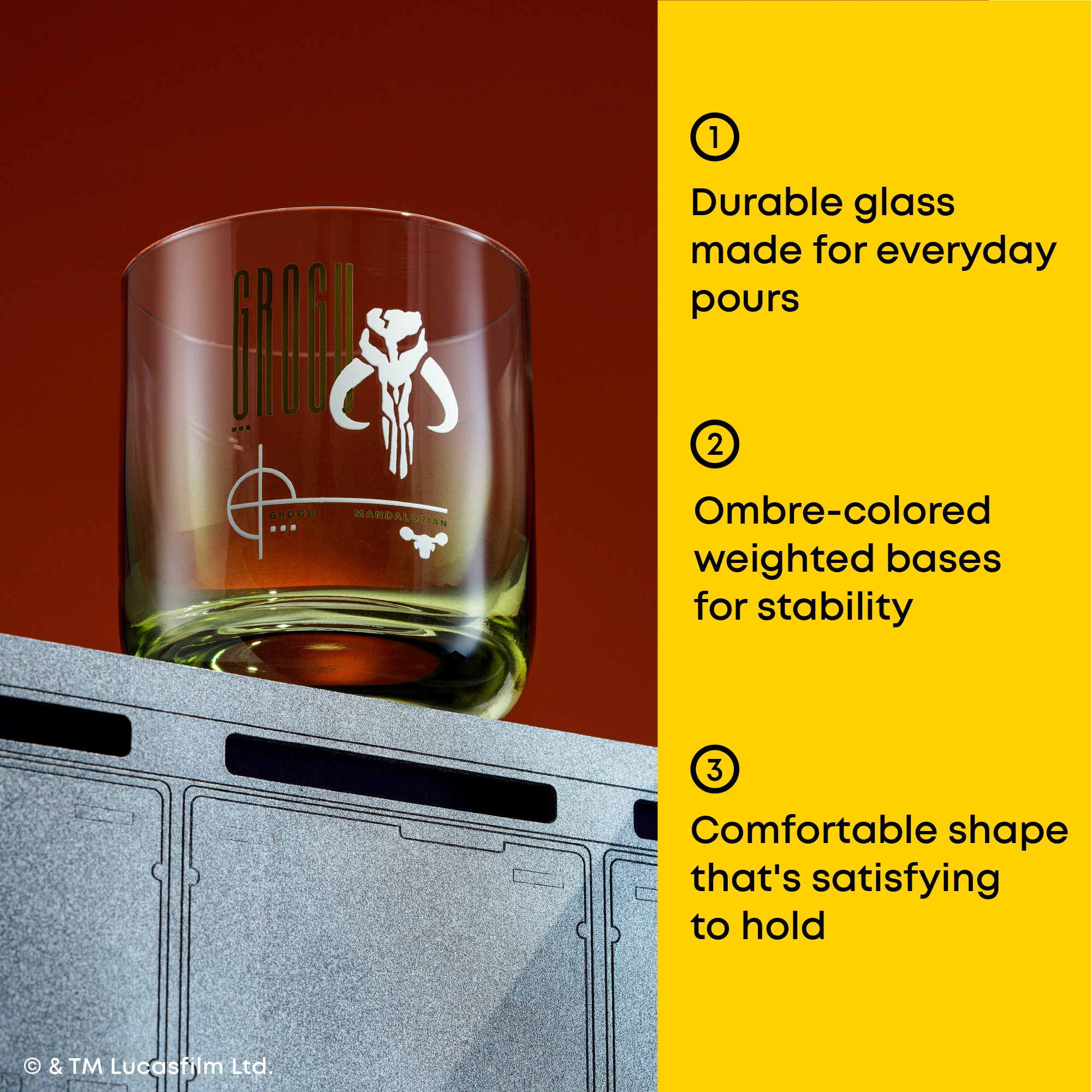 joyjolt-star-wars-grogu-mandalorian-short-drinking-glasses-set-of-2 image 3