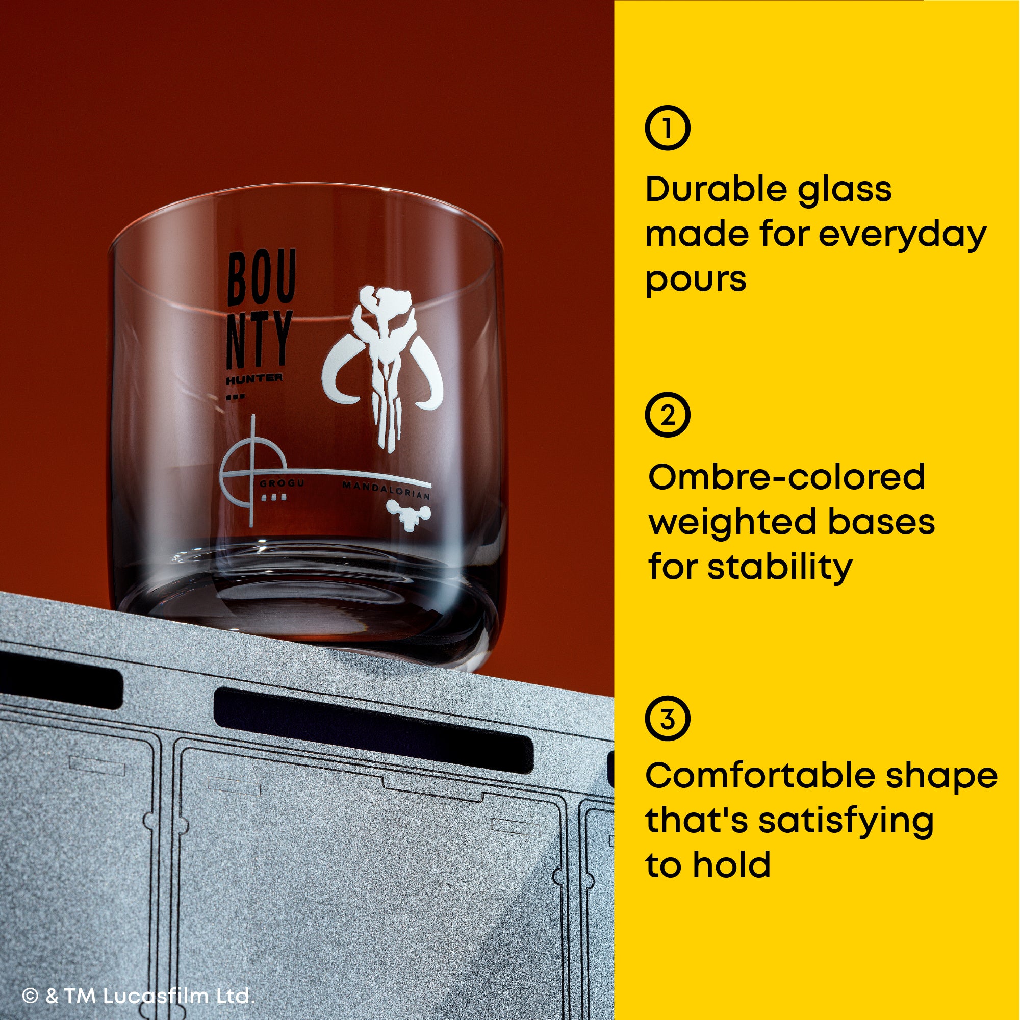 joyjolt-star-wars-bounty-mandalorian-short-drinking-glasses-set-of-2-10-oz image 3