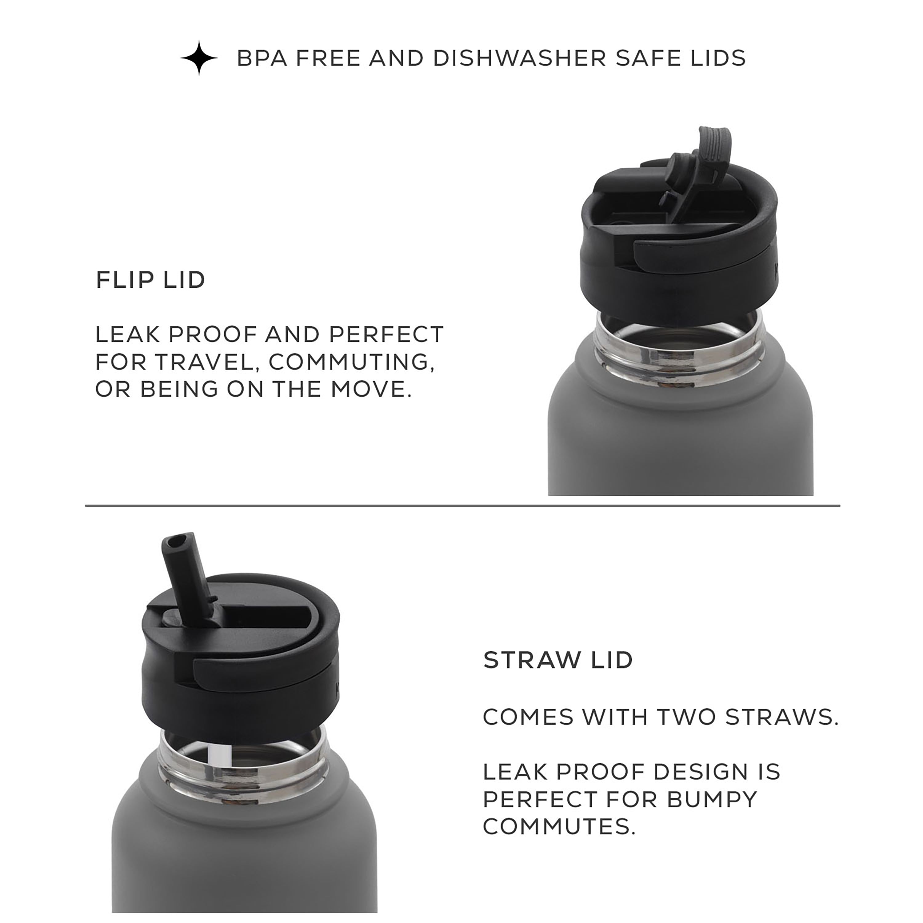 joyjolt-stainless-steel-water-bottle-with-flip-lid-sport-straw-lid-32-oz image 5