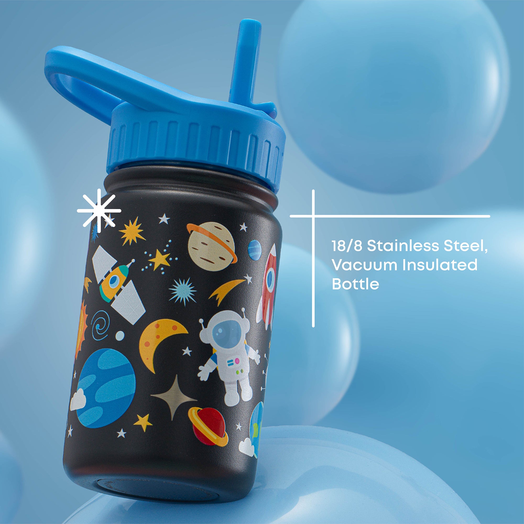 joyjolt-stainless-steel-kids-water-bottle-with-flip-straw-lid-14-oz image 3