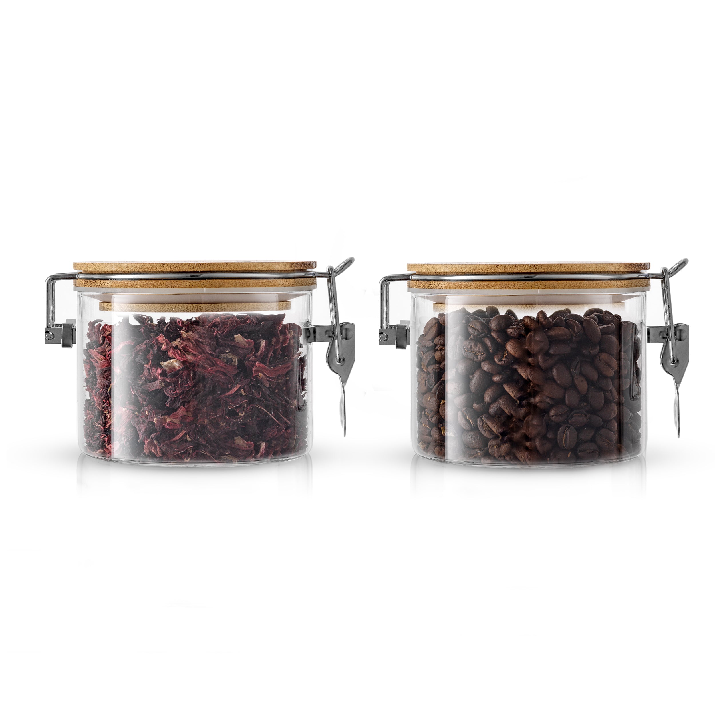 joyjolt-storage-jars-with-airtight-bamboo-clamp-lids-set-of-3 image 1