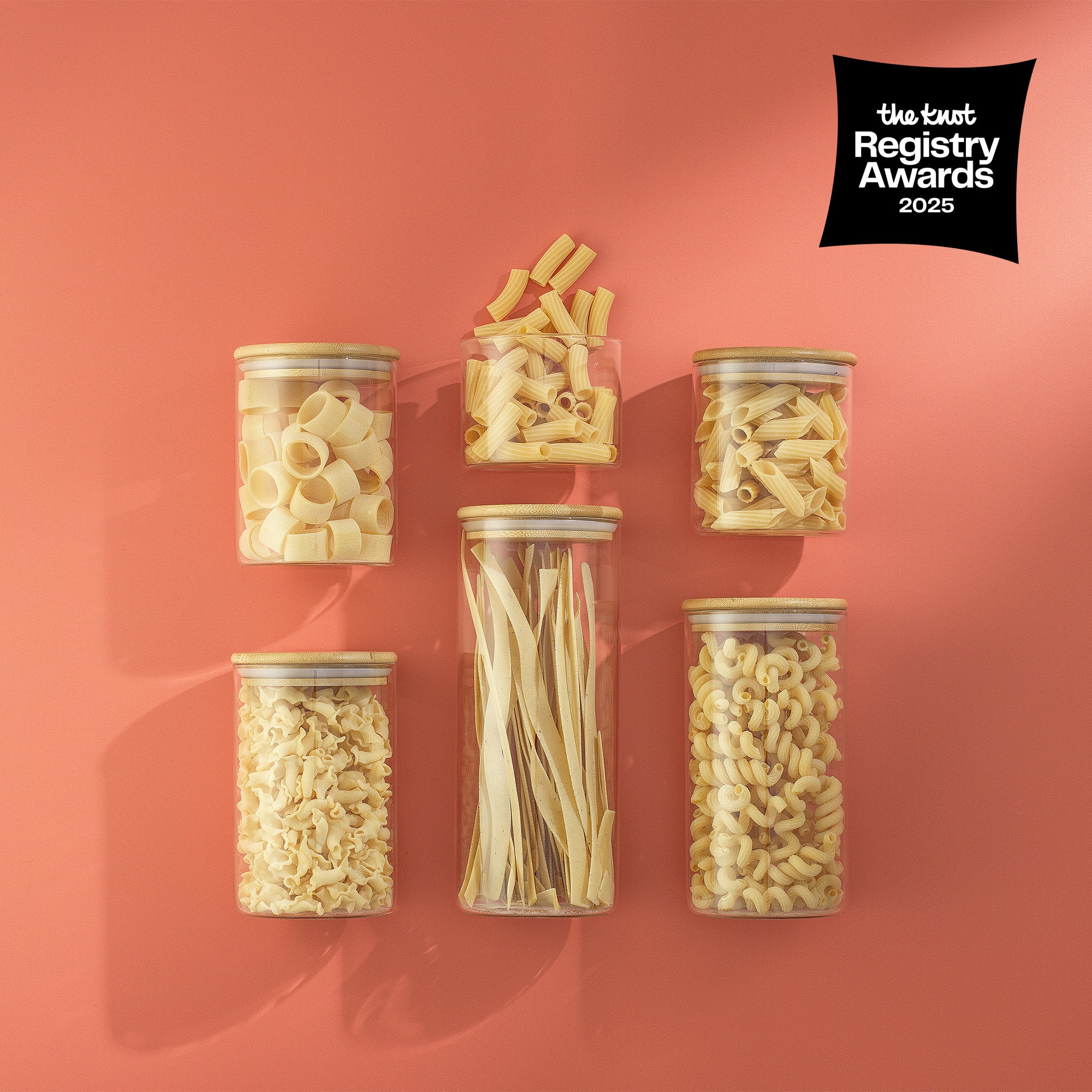 joyjolt-glass-storage-jars-with-airtight-lids-set-of-6 image 2
