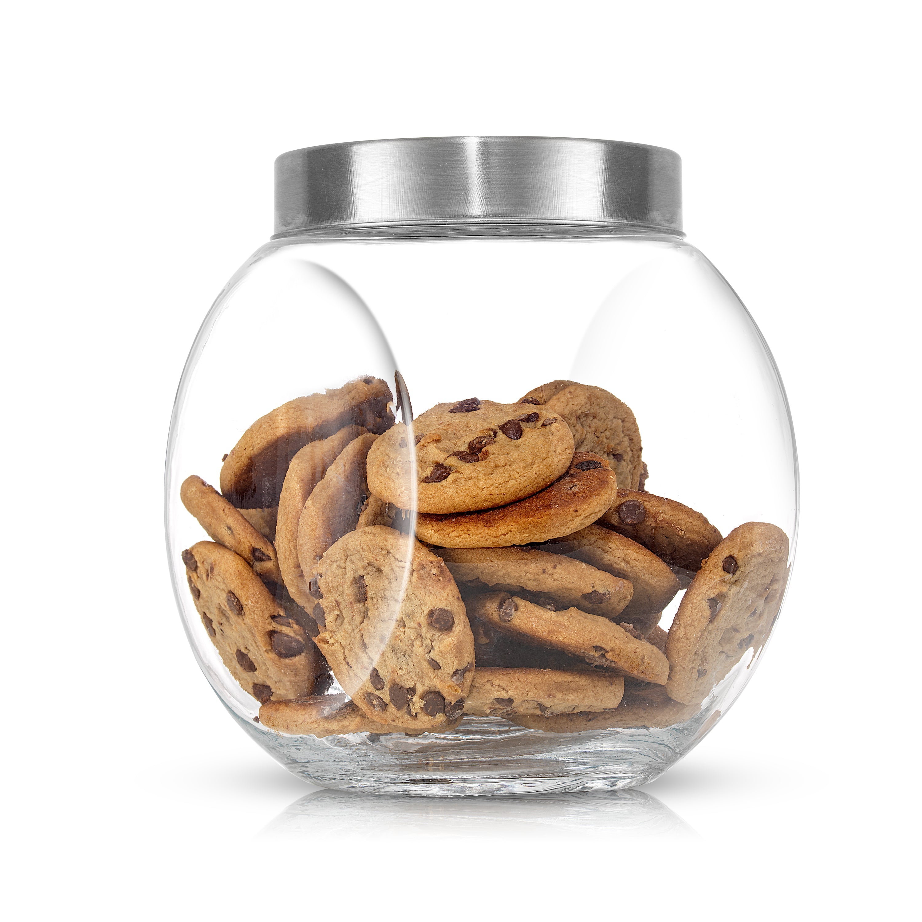 joyjolt-round-glass-cookie-jar-with-airtight-lids-67-oz-set-of-2 image 3