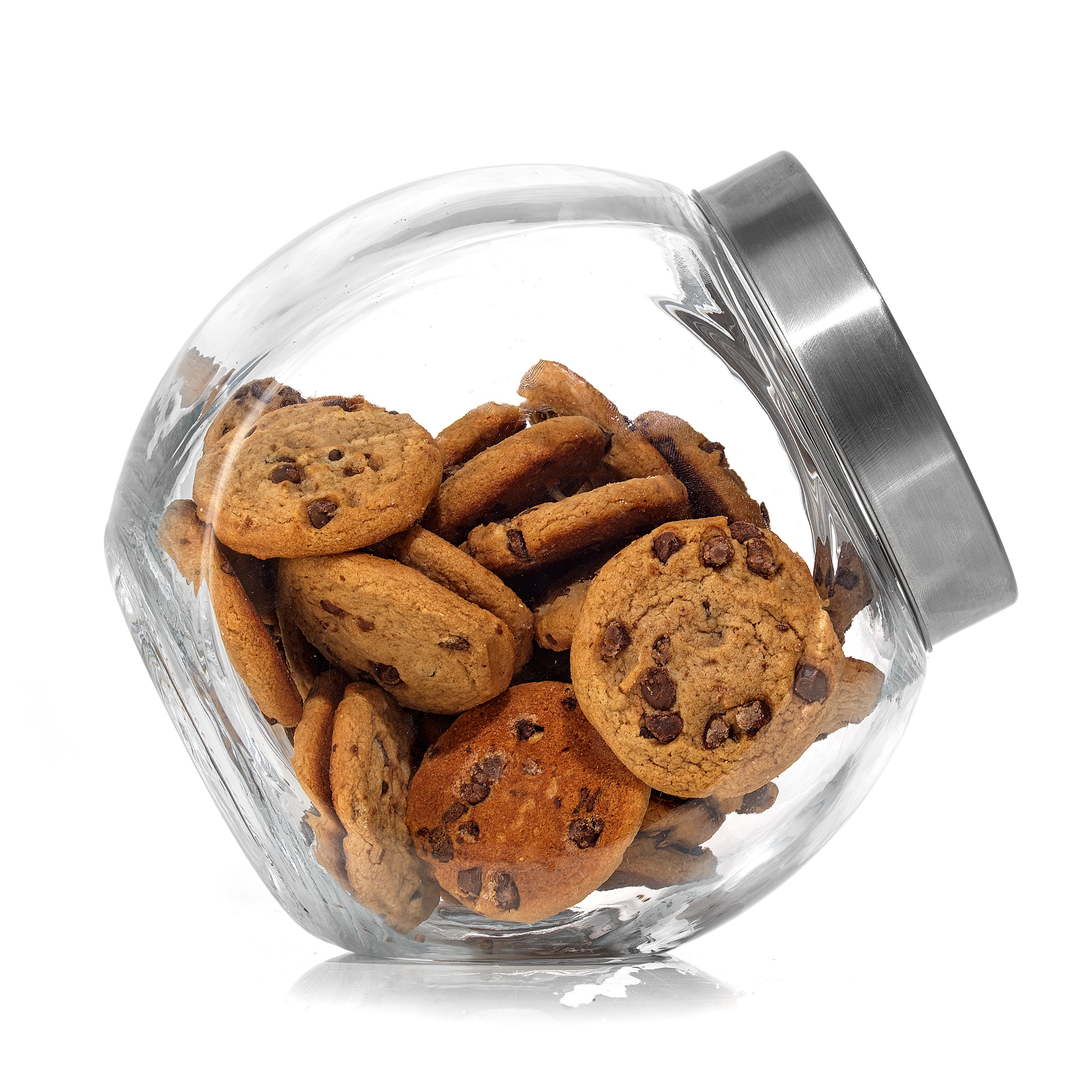 joyjolt-round-glass-cookie-jar-with-airtight-lids-67-oz-set-of-2 image 5