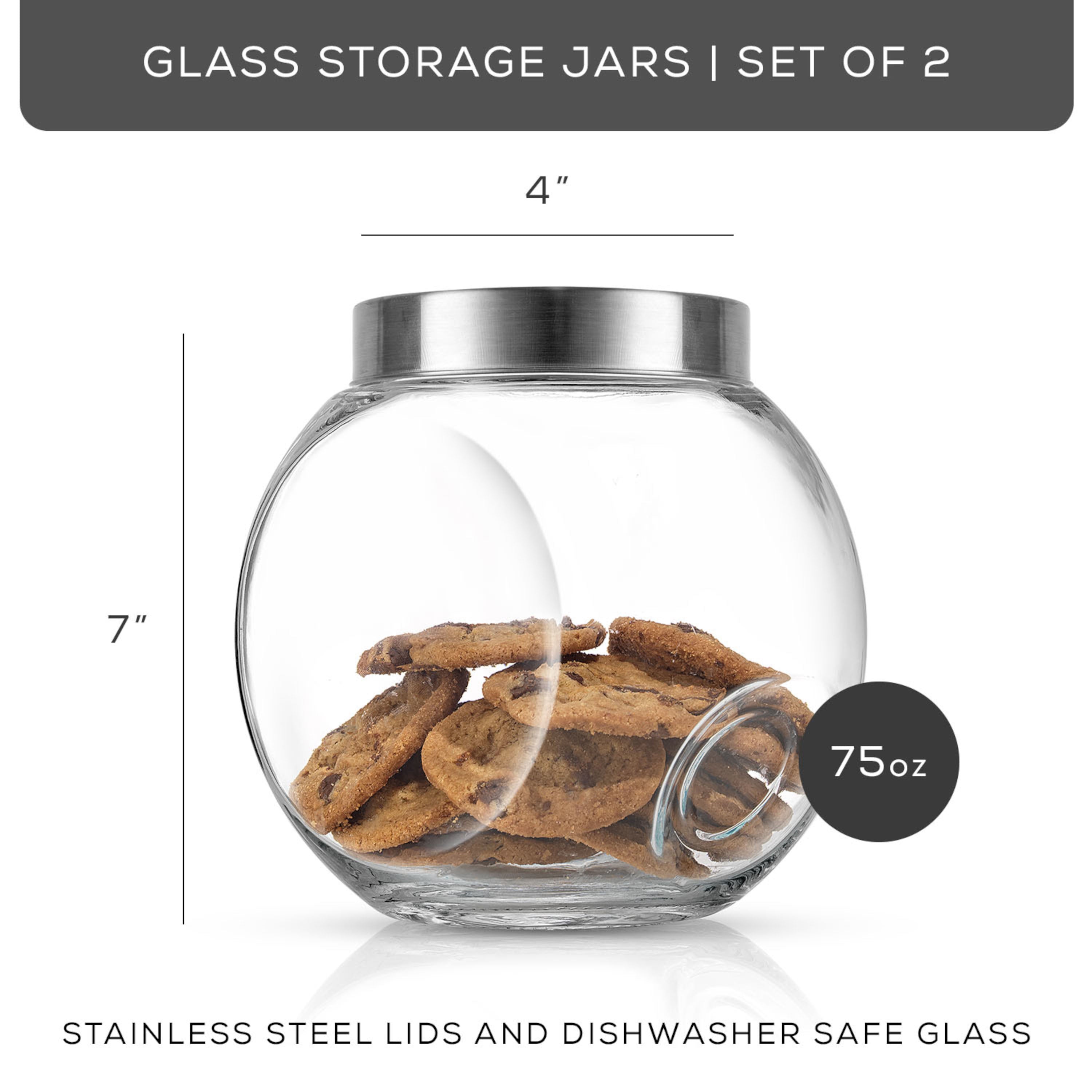 joyjolt-round-glass-cookie-jar-with-airtight-lids-67-oz-set-of-2 image 6