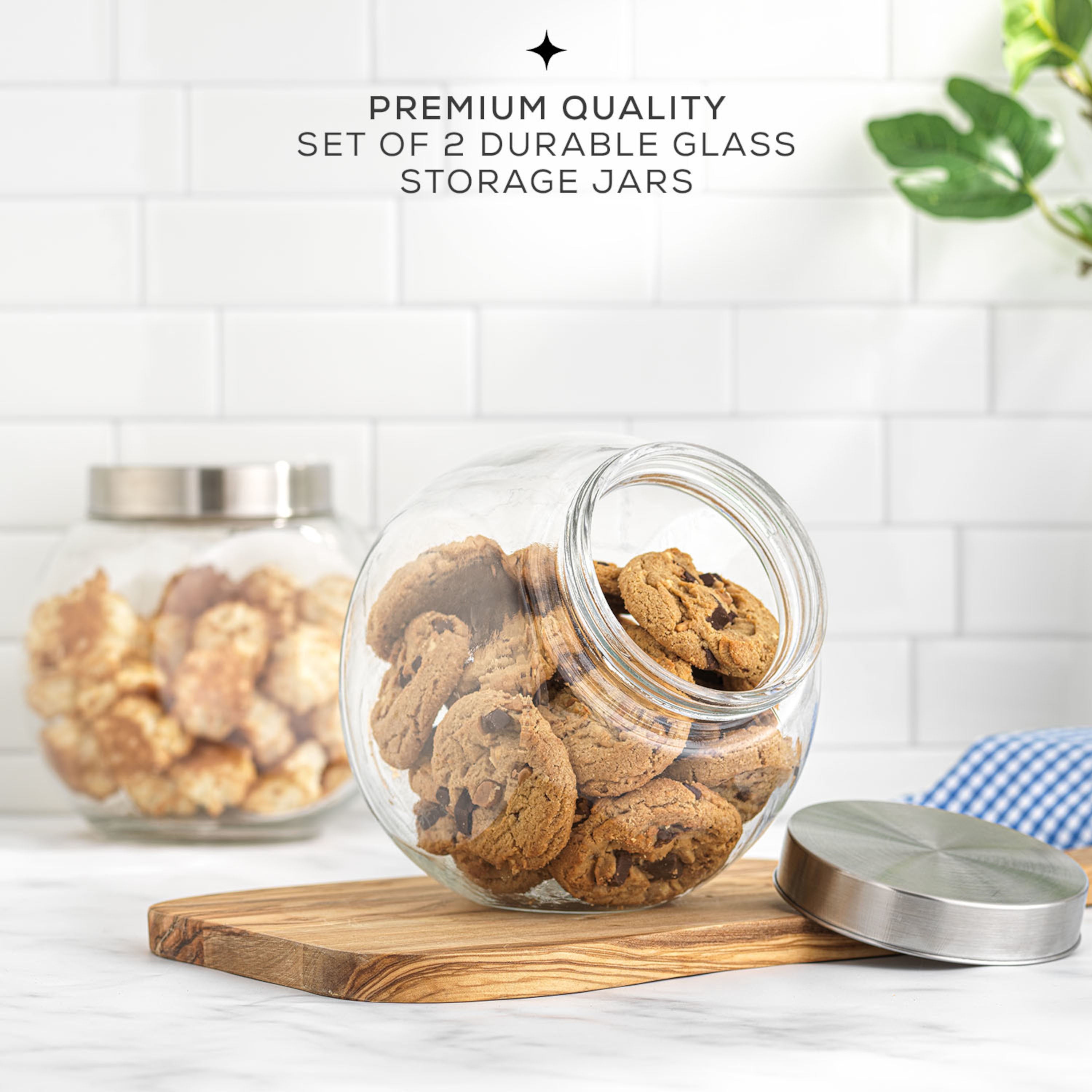 joyjolt-round-glass-cookie-jar-with-airtight-lids-67-oz-set-of-2 image 7