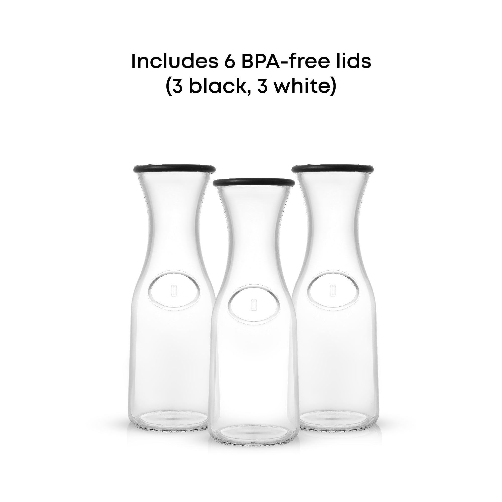 joyjolt-hali-glass-carafe-bottle-pitcher-with-lids-set-of-3 image 6