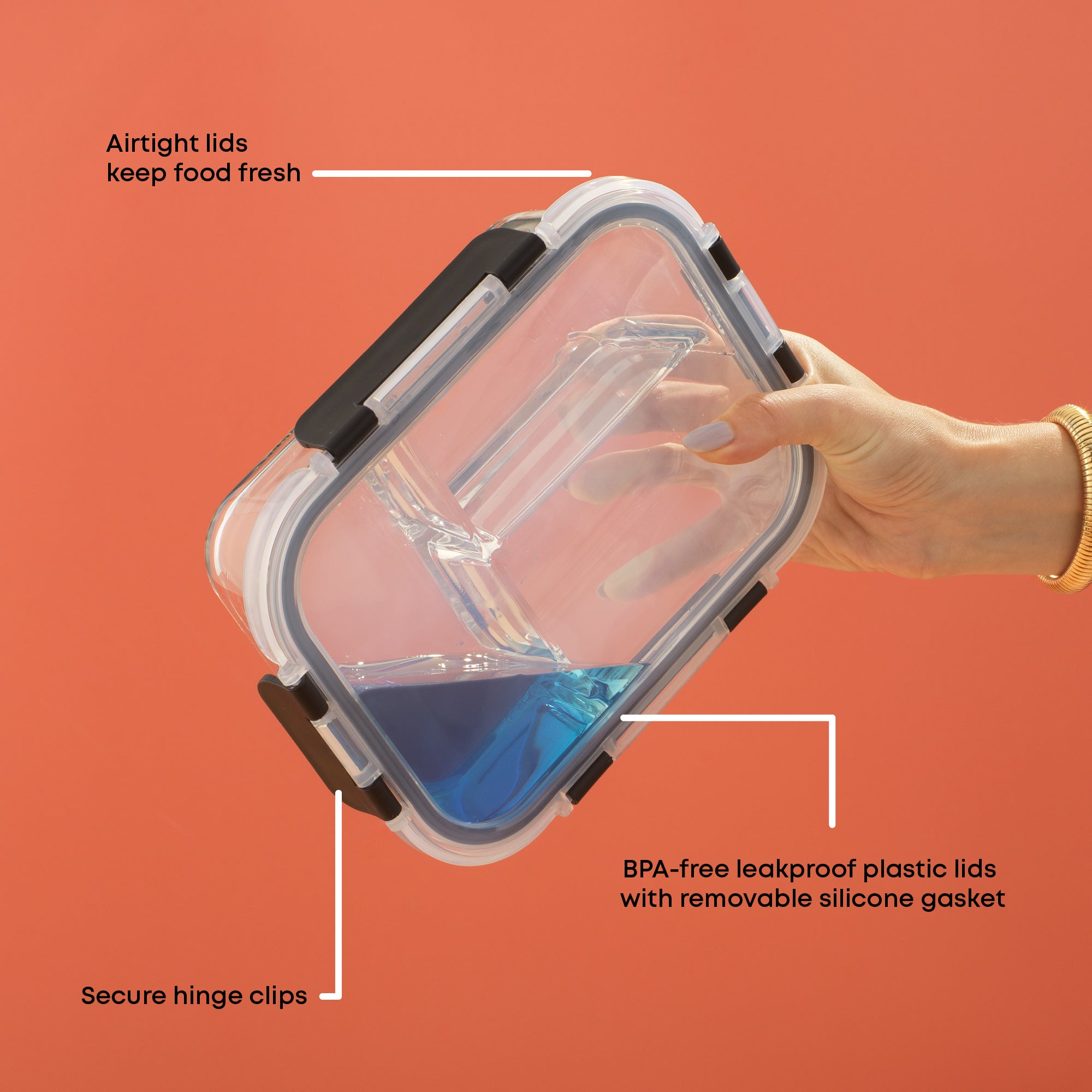 joyjolt-3-compartment-glass-meal-prep-containers-with-airtight-lids-5-pack-or-10 image 7