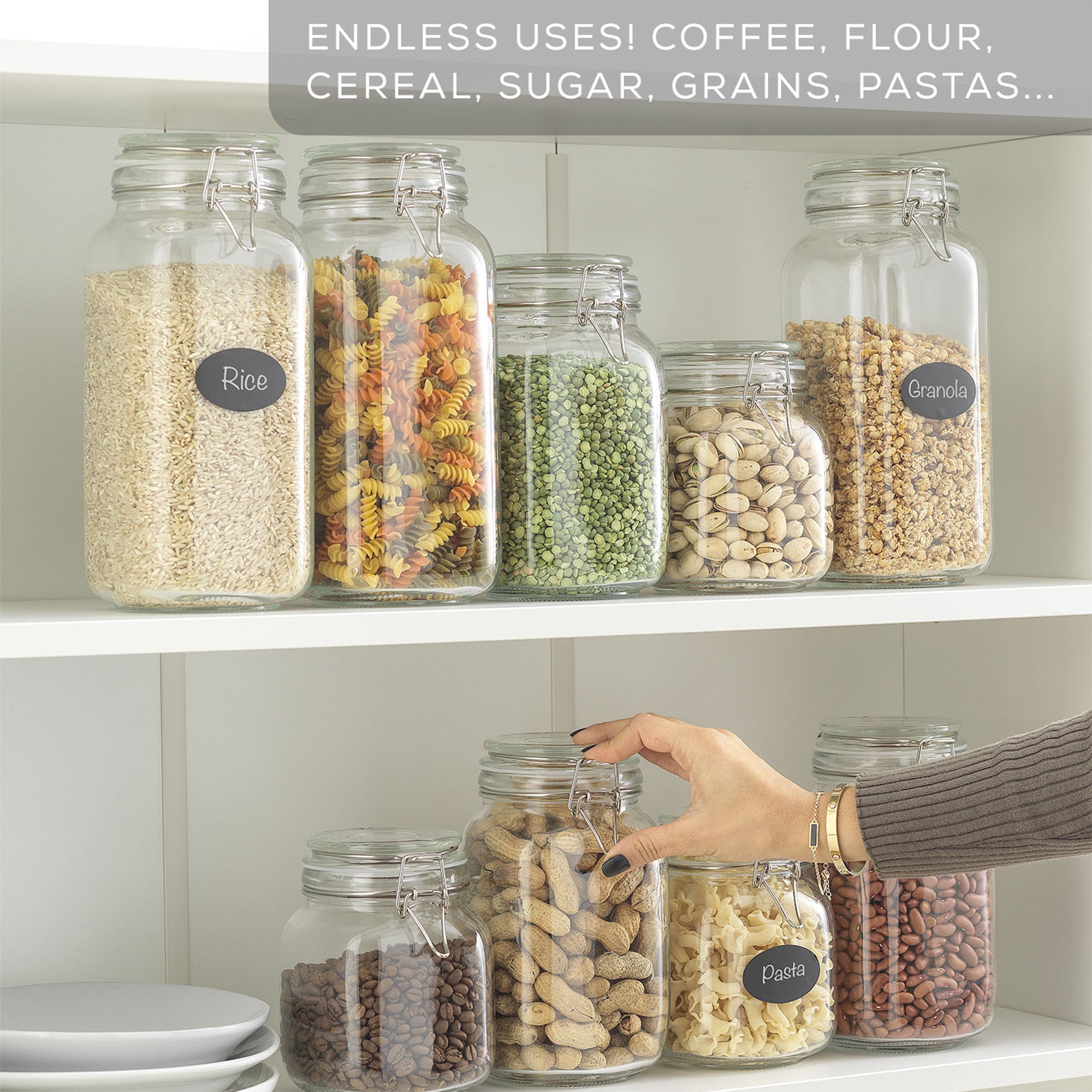 joyjolt-airtight-food-storage-jars-with-silicone-seal-lids-set-with-extra-seals image 7