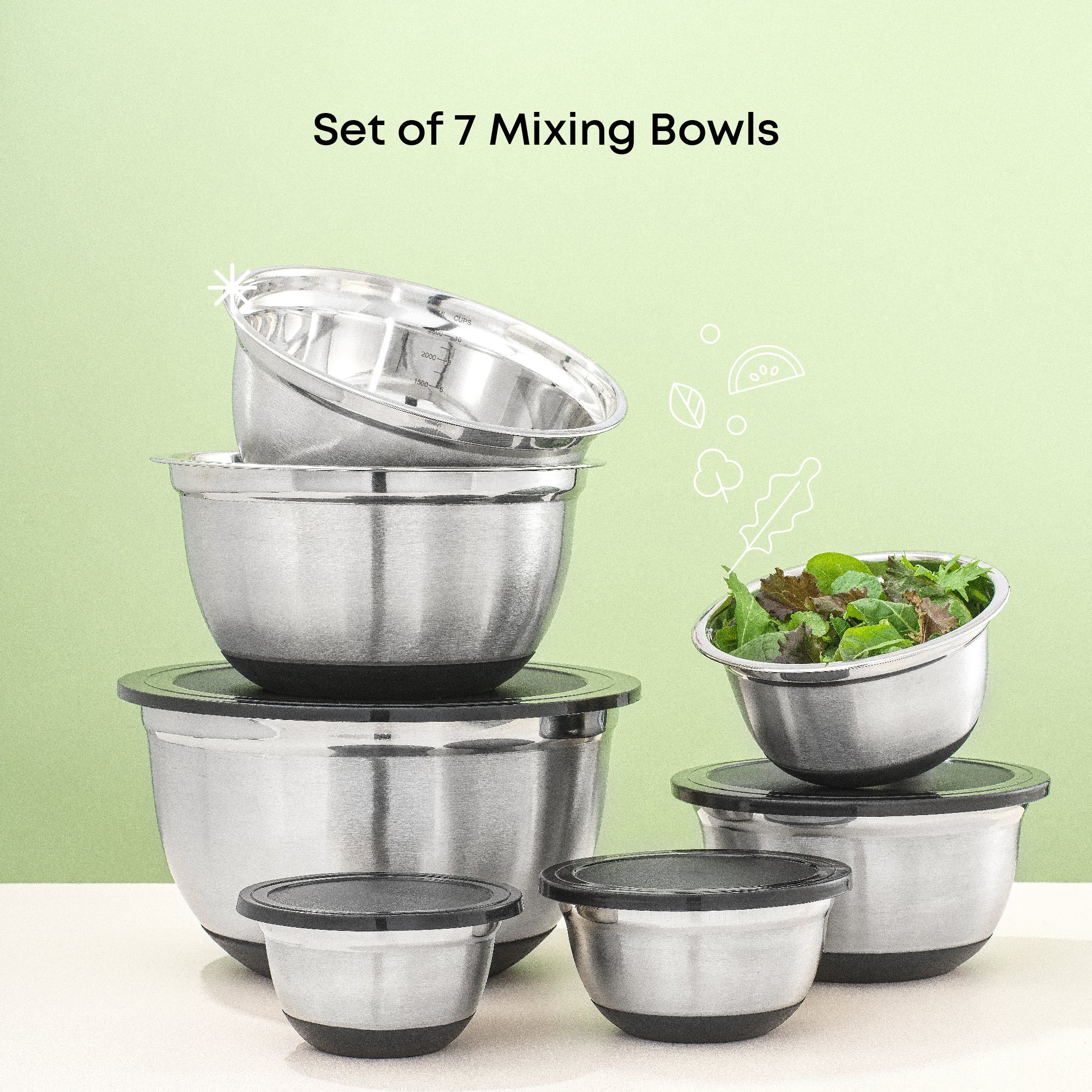 joyjolt-stainless-steel-mixing-bowls-with-airtight-lids-set image 3