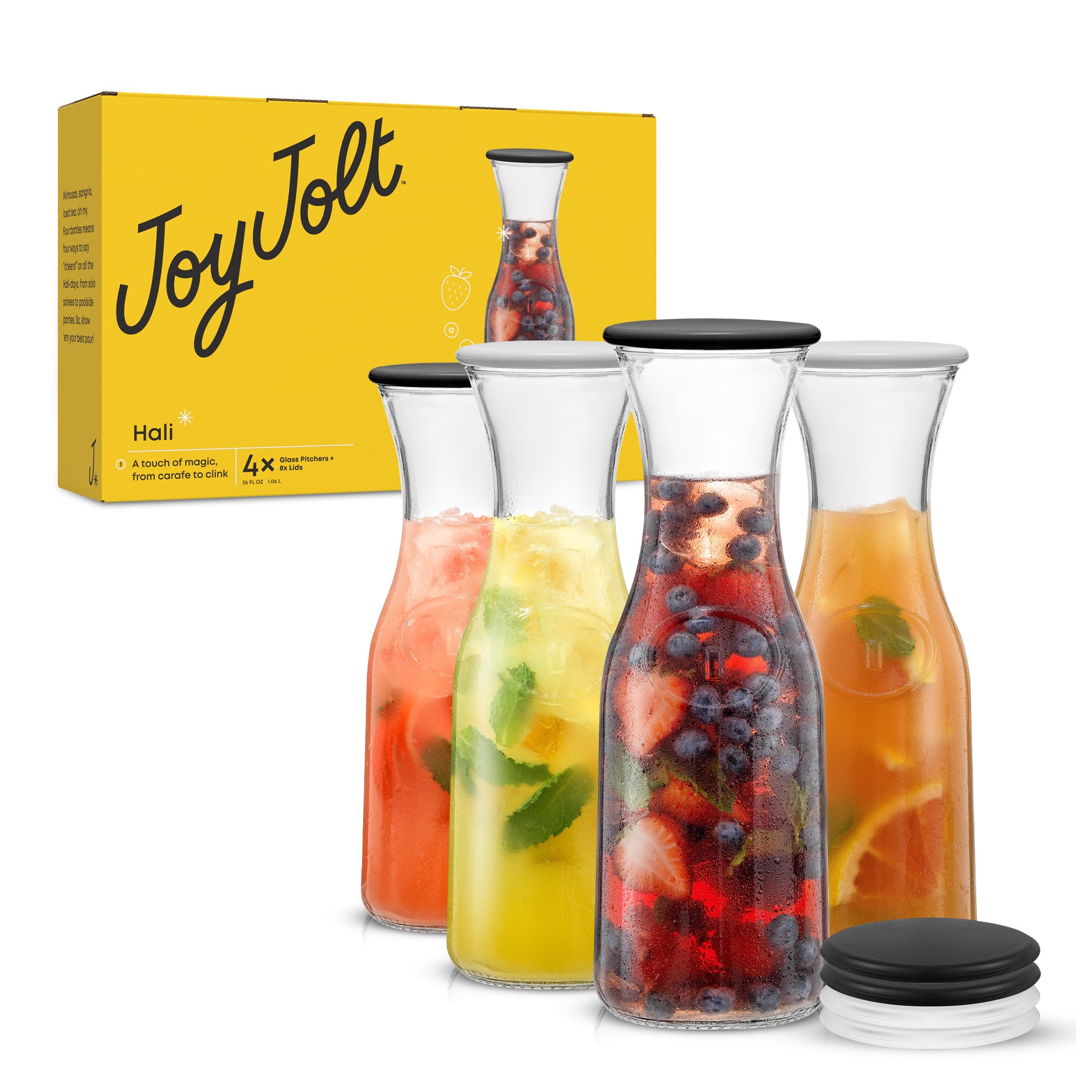 joyjolt-hali-glass-carafe-pitcher-set-set-of-4-50-oz image 8
